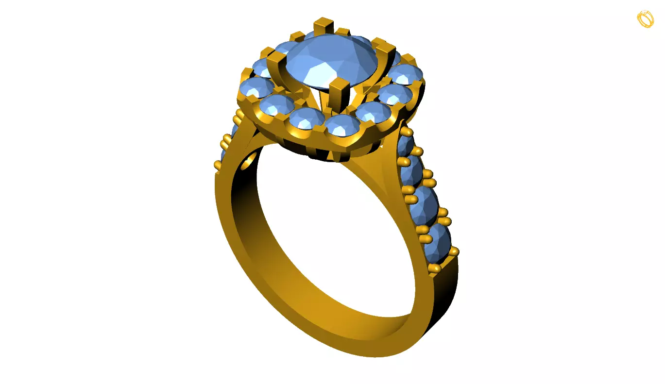 Diamond Ring 3D print model_0