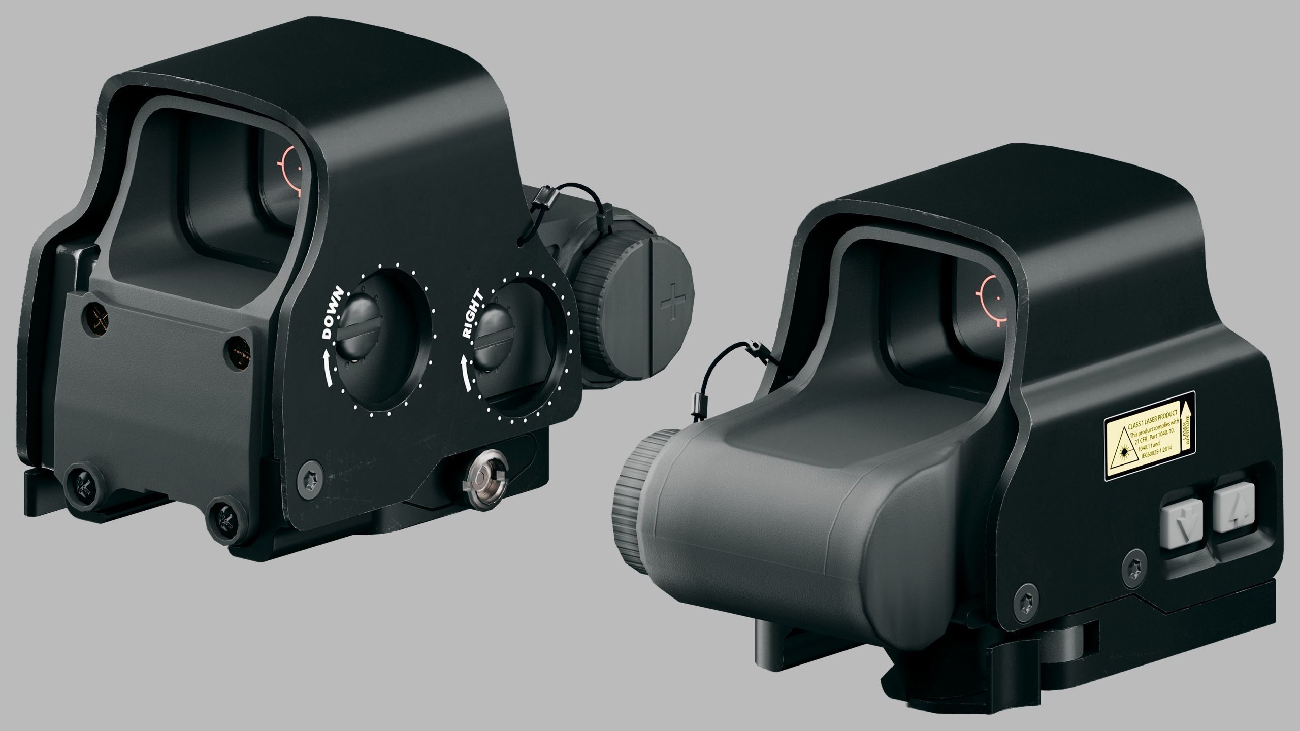 Holographic Sight EXPS2 Low-poly 3D model_1