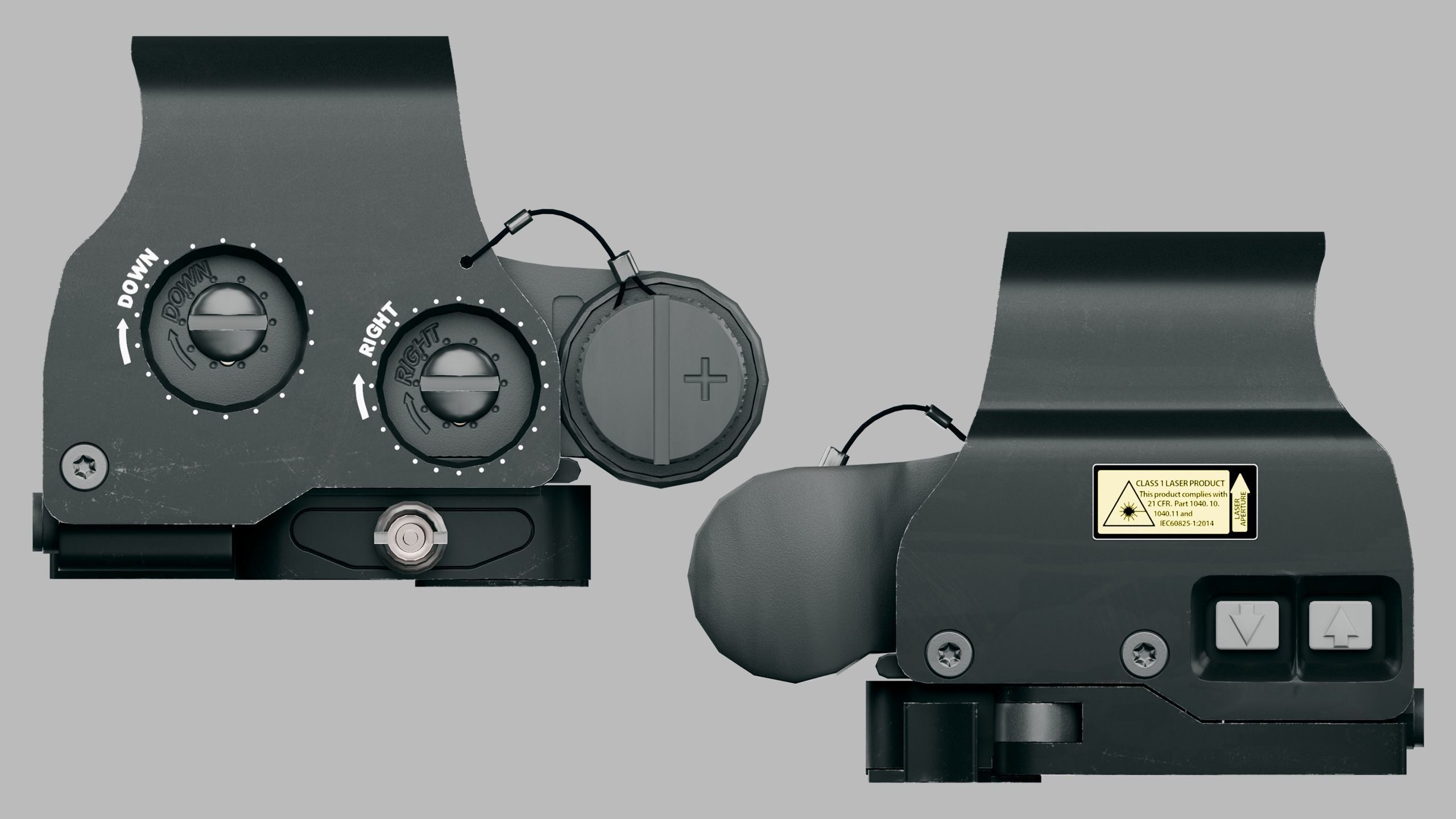 Holographic Sight EXPS2 Low-poly 3D model_5