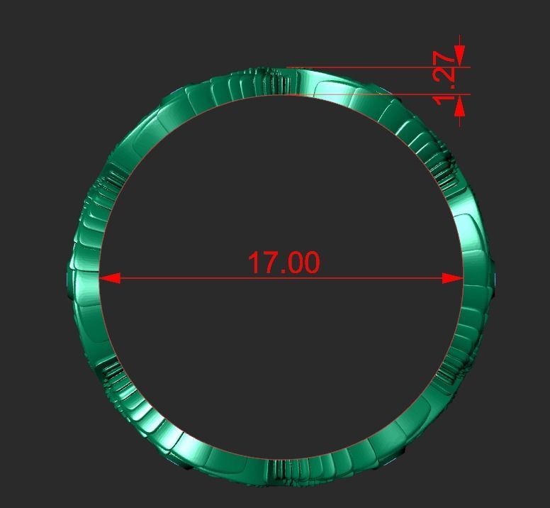 AN ELVEN RING WITH STONES 3D print model_5