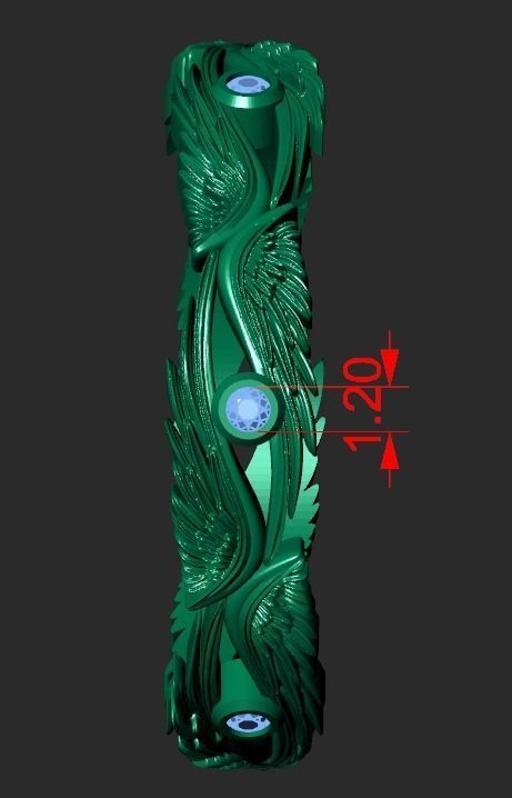 AN ELVEN RING WITH STONES 3D print model_6