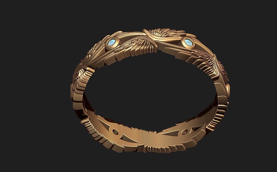 AN ELVEN RING WITH STONES 3D print model_4