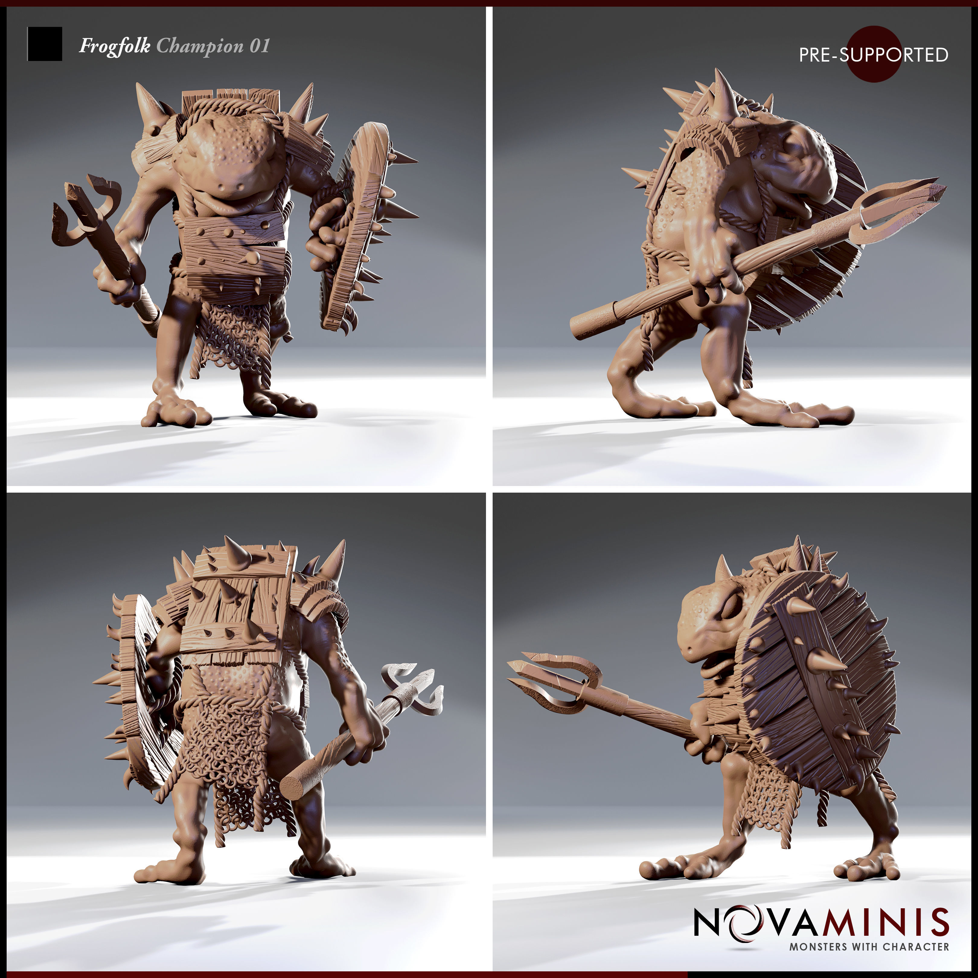 Frogfolk Champion 01 3D print model_2