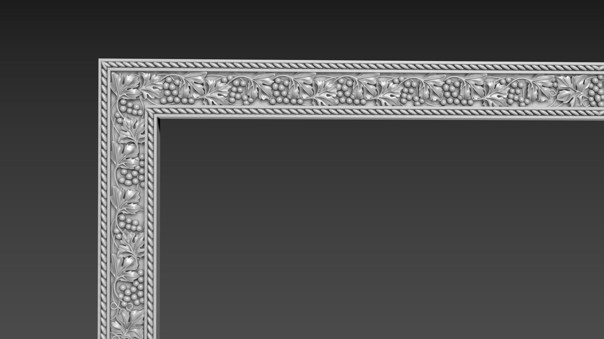 Frame picture mirror religion 3D model_2