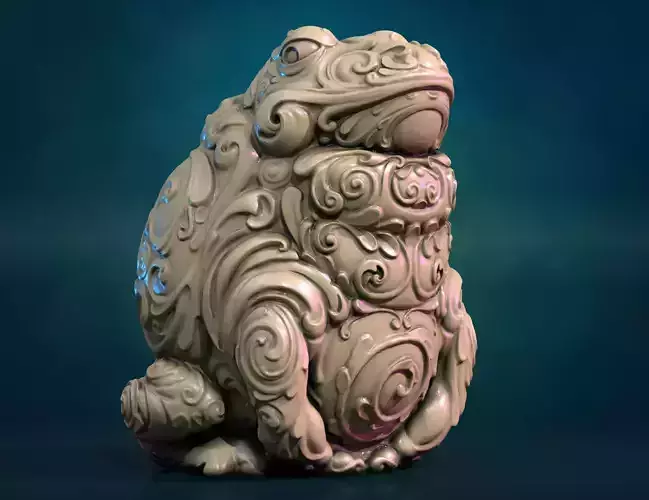 Ornate Toad Frog 3D print model