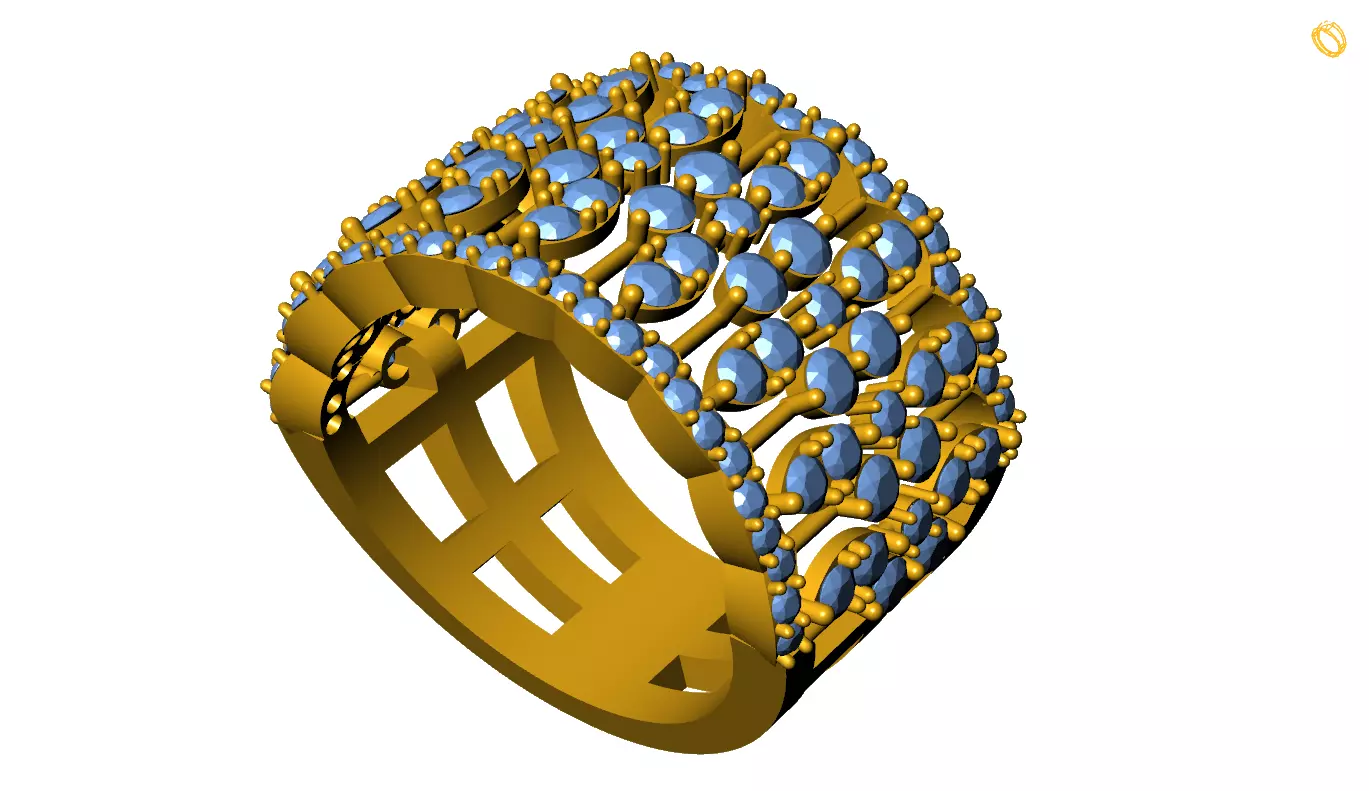 Diamond Ring 3D print model_0