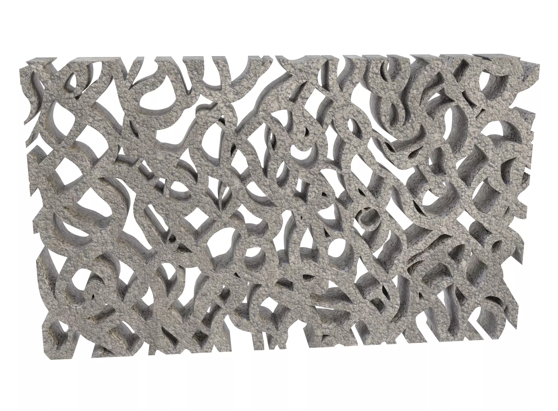Decorative seamless wall 3D model_0