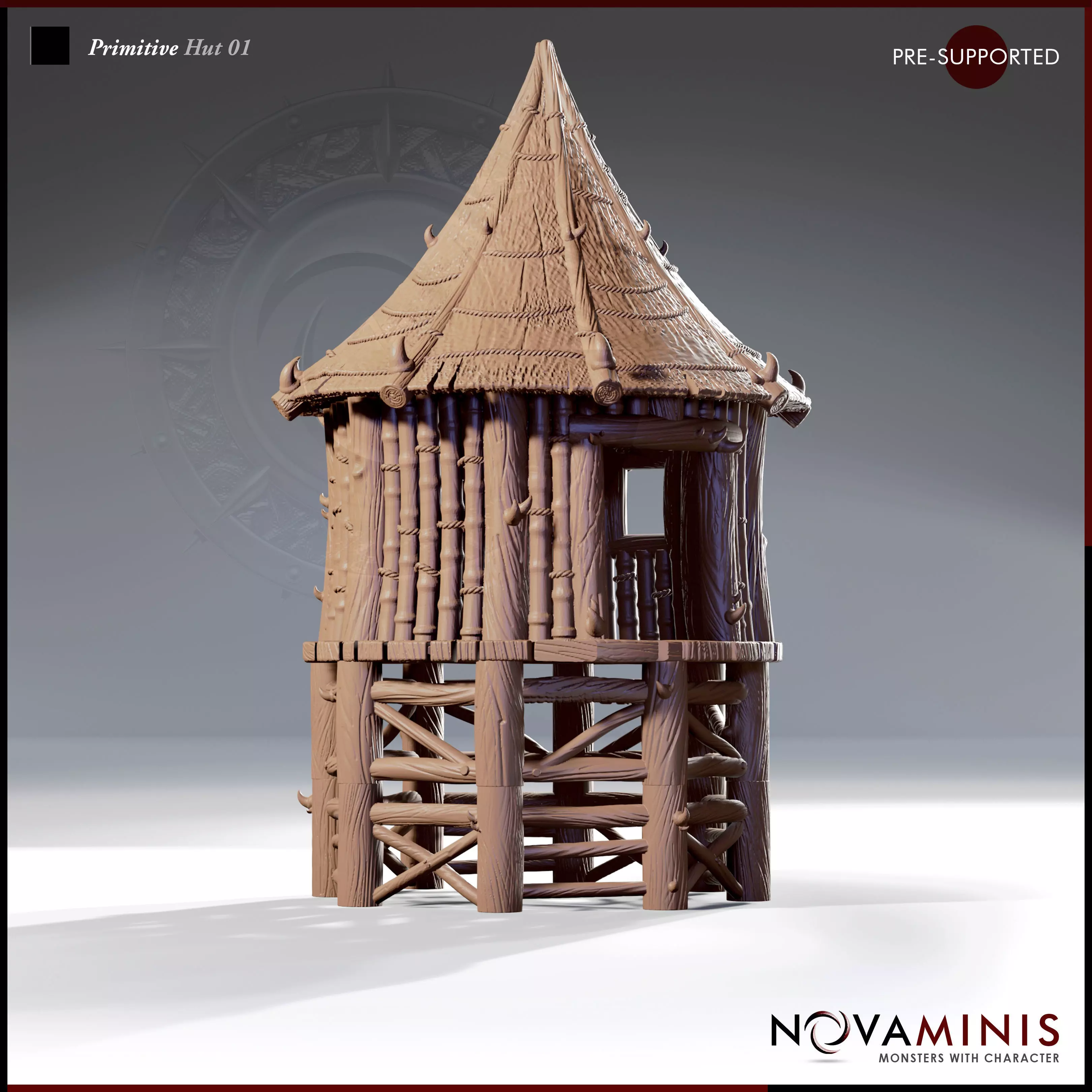 Primitive Hut 01 3D print model_0