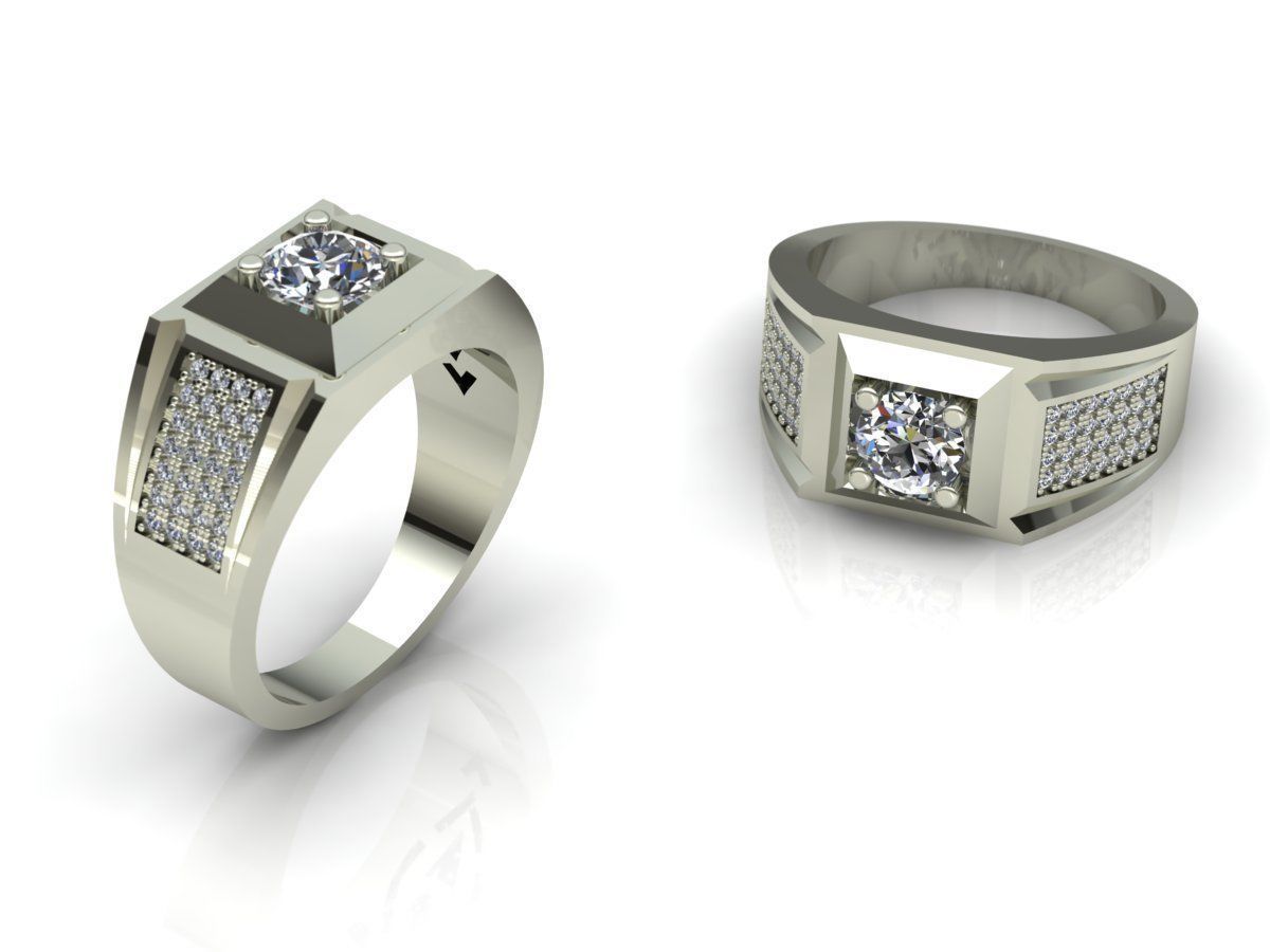 Mens Ring 2 model 3D print model_1