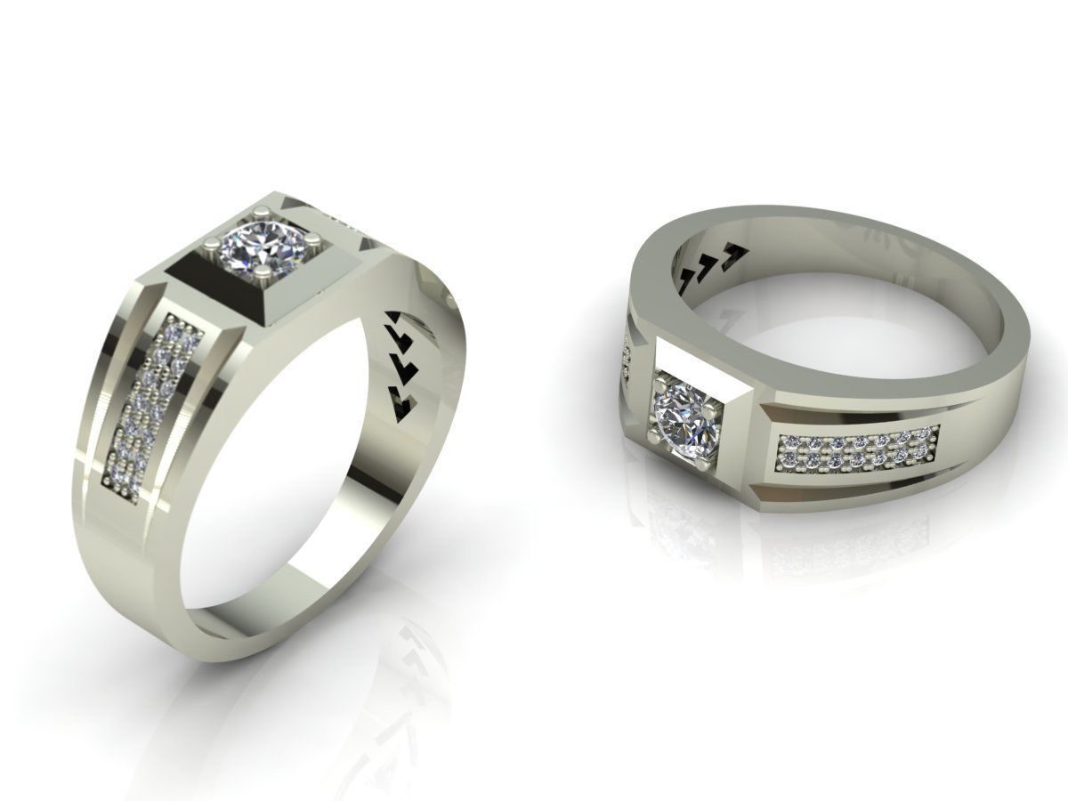 Mens Ring 2 model 3D print model_2