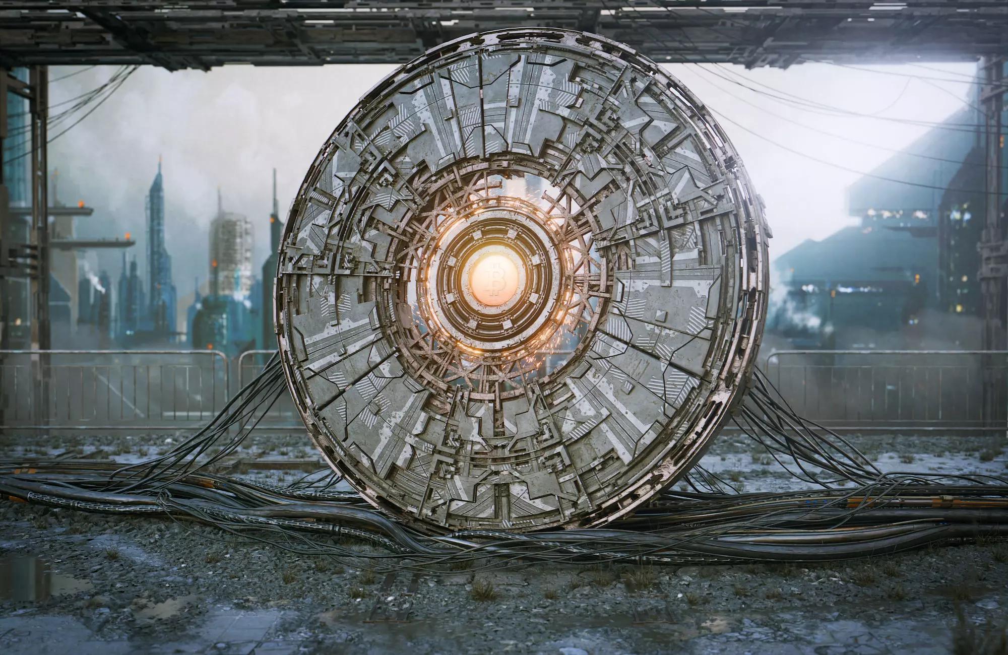 BitCoin One Low-poly 3D model_0