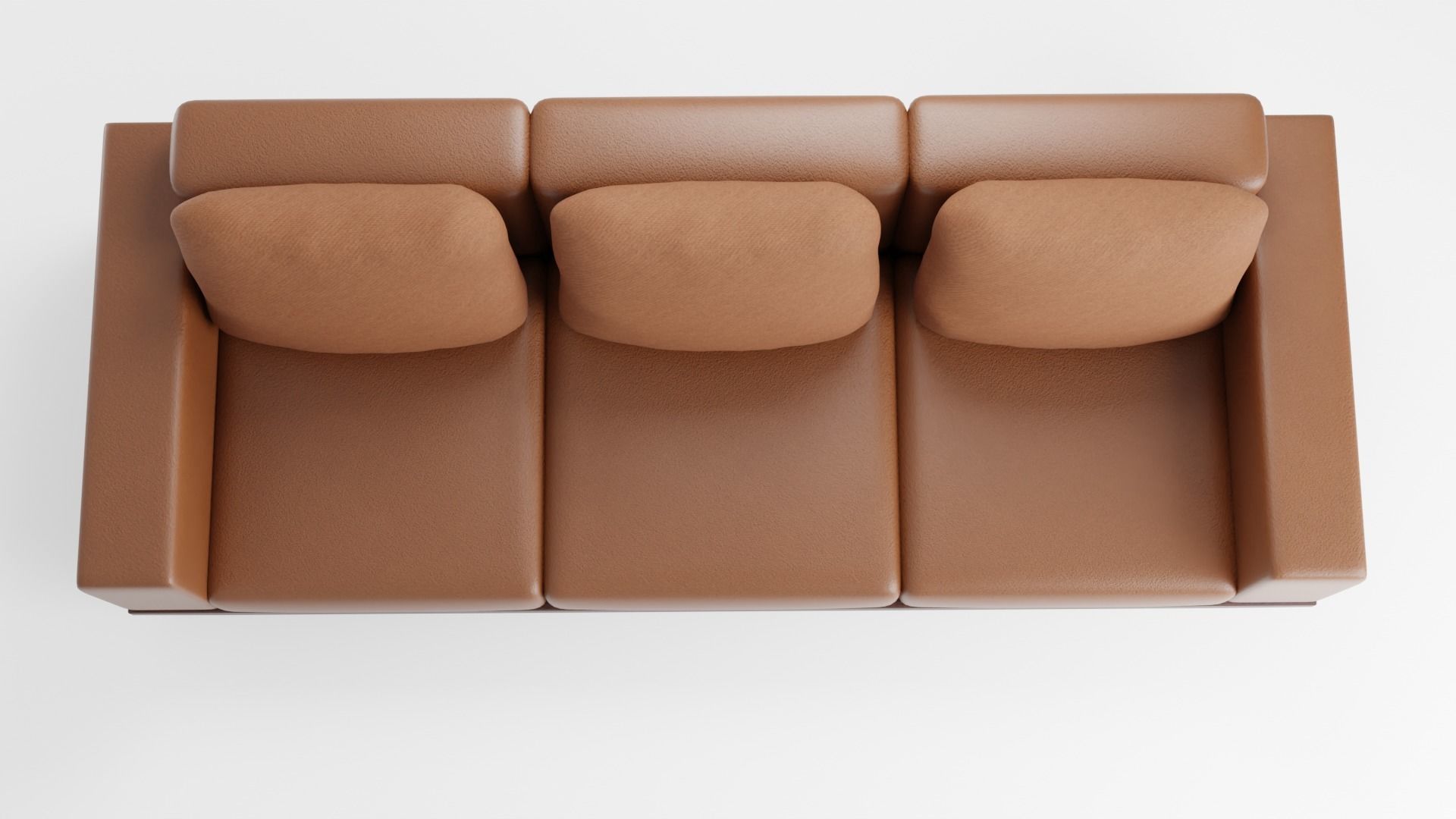 Three-seater leather sofa in a modern style in brown tones 3D model_5