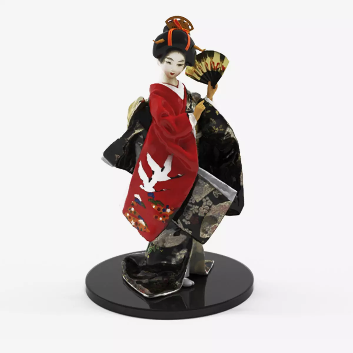 STOBOK Geisha Doll Ornaments Handicrafts Statuette Japanese 3D print model