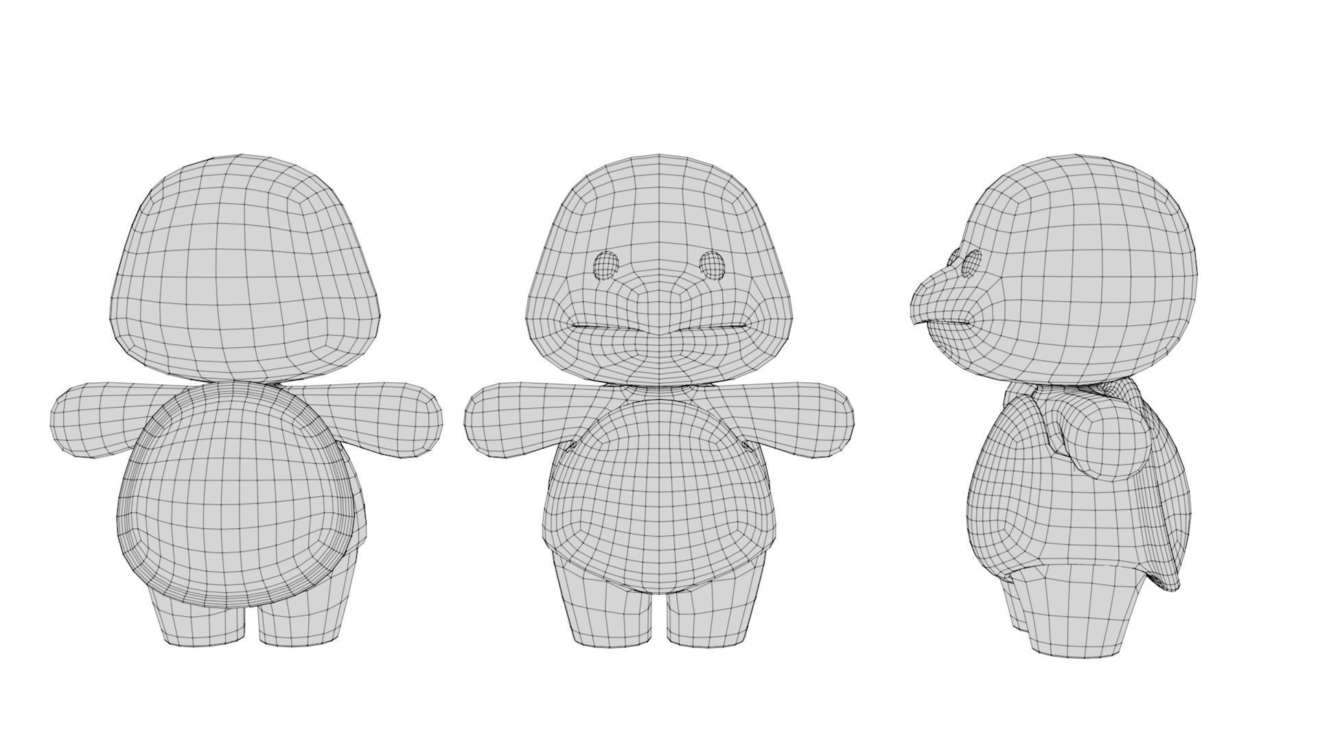 Rigged Cartoon Turtles Low-poly 3D model_5