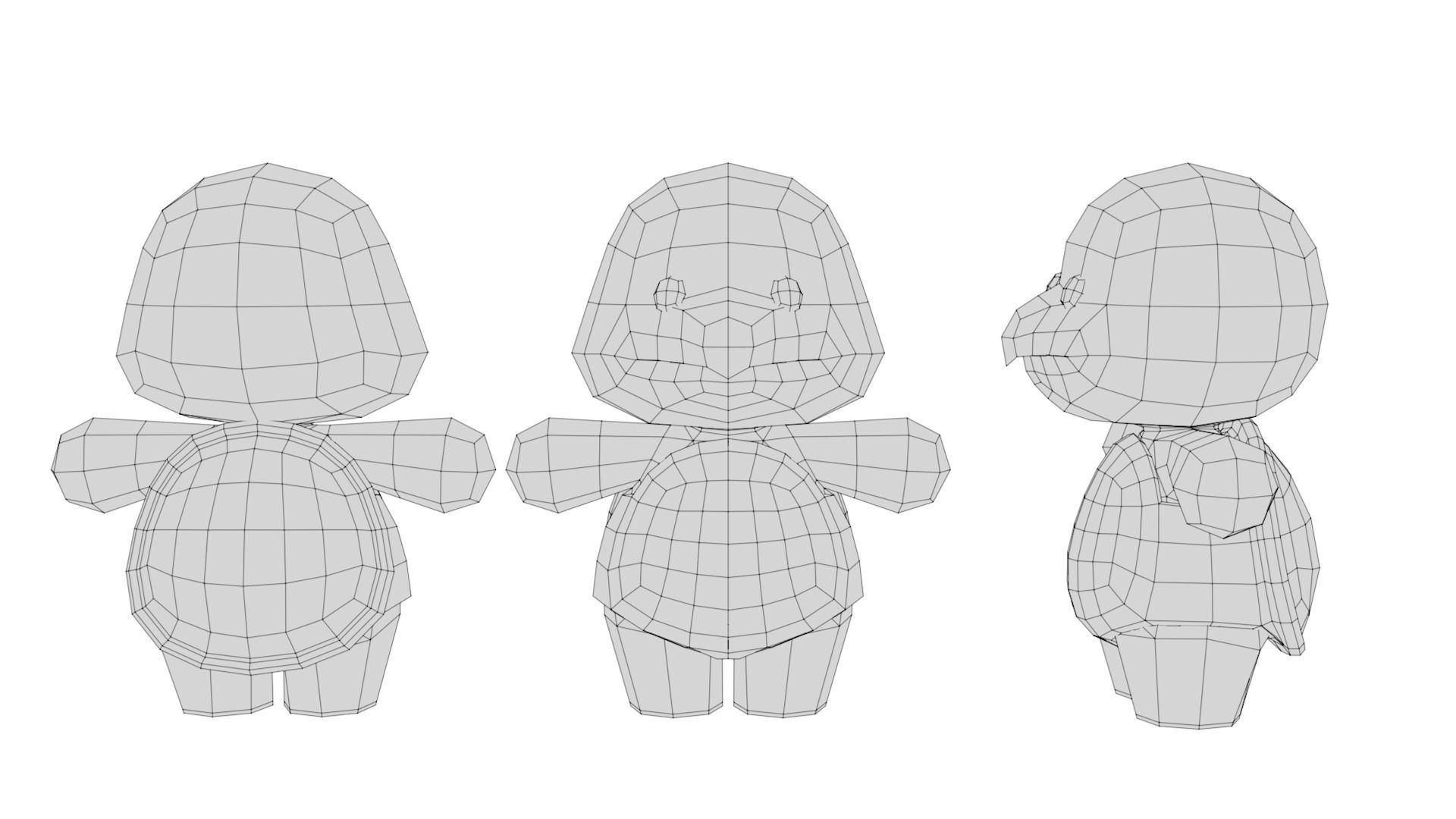 Rigged Cartoon Turtles Low-poly 3D model_6