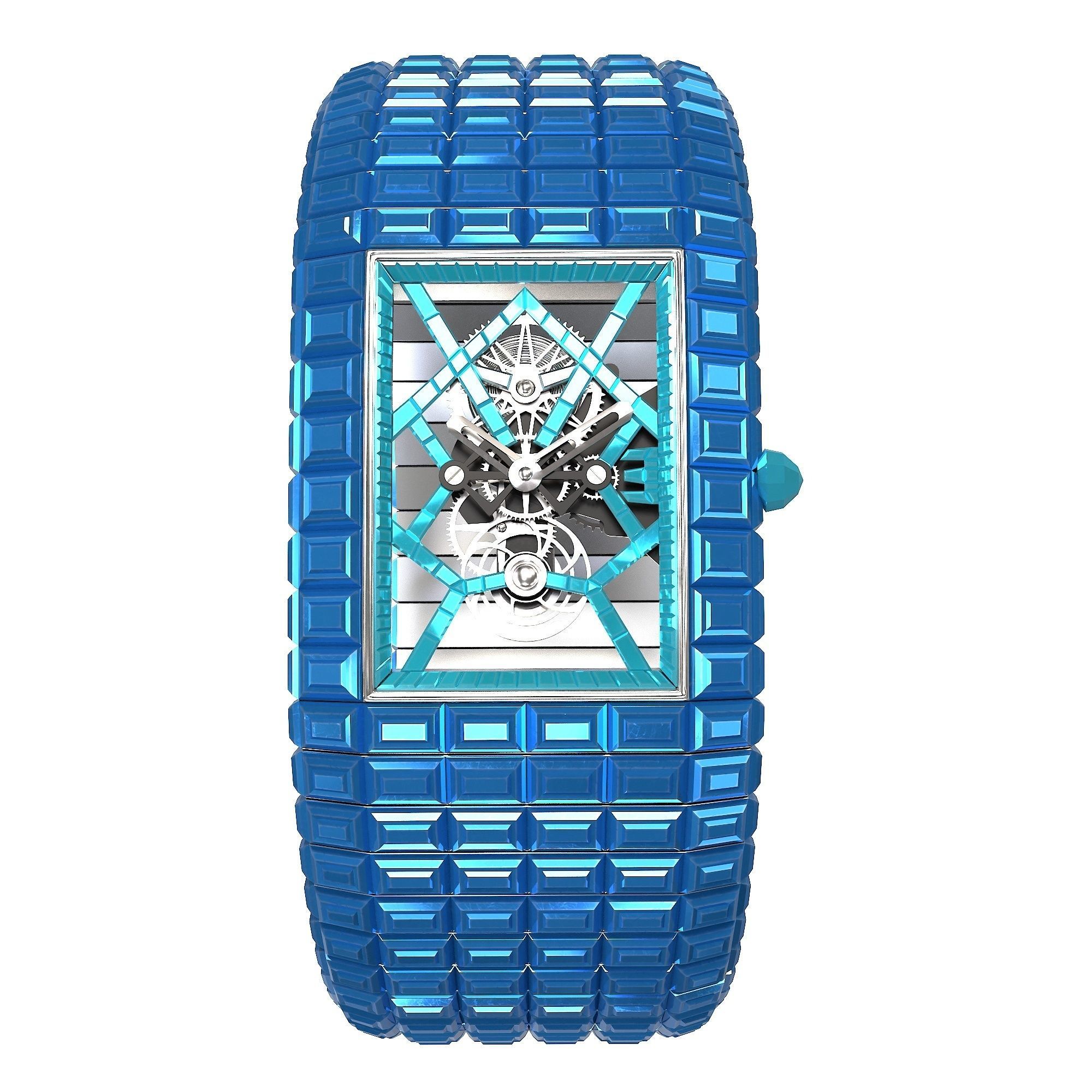 Jacob and Co Billionaire III Emerald Low-poly 3D model_1