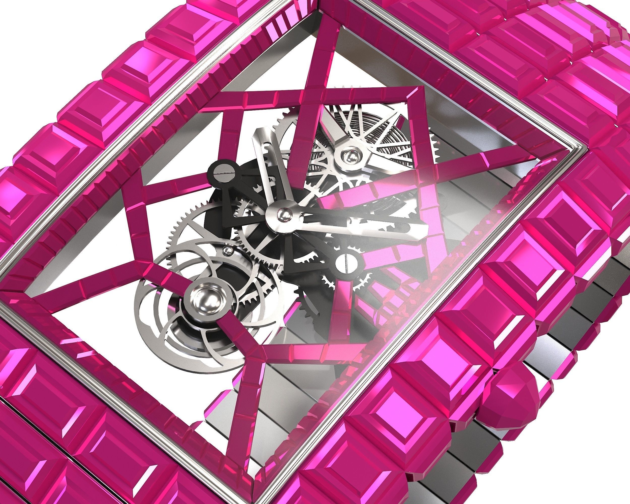 Jacob and Co Billionaire III Emerald Low-poly 3D model_15