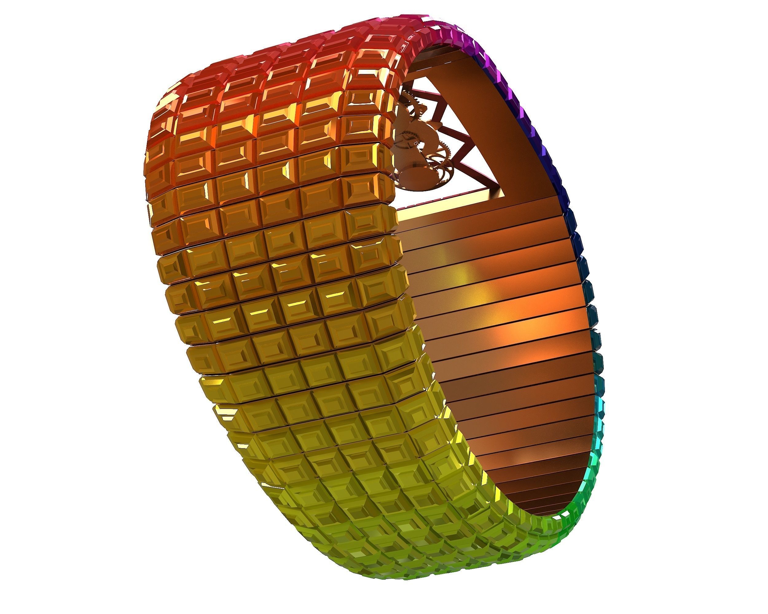 Jacob and Co Billionaire III Emerald Low-poly 3D model_13