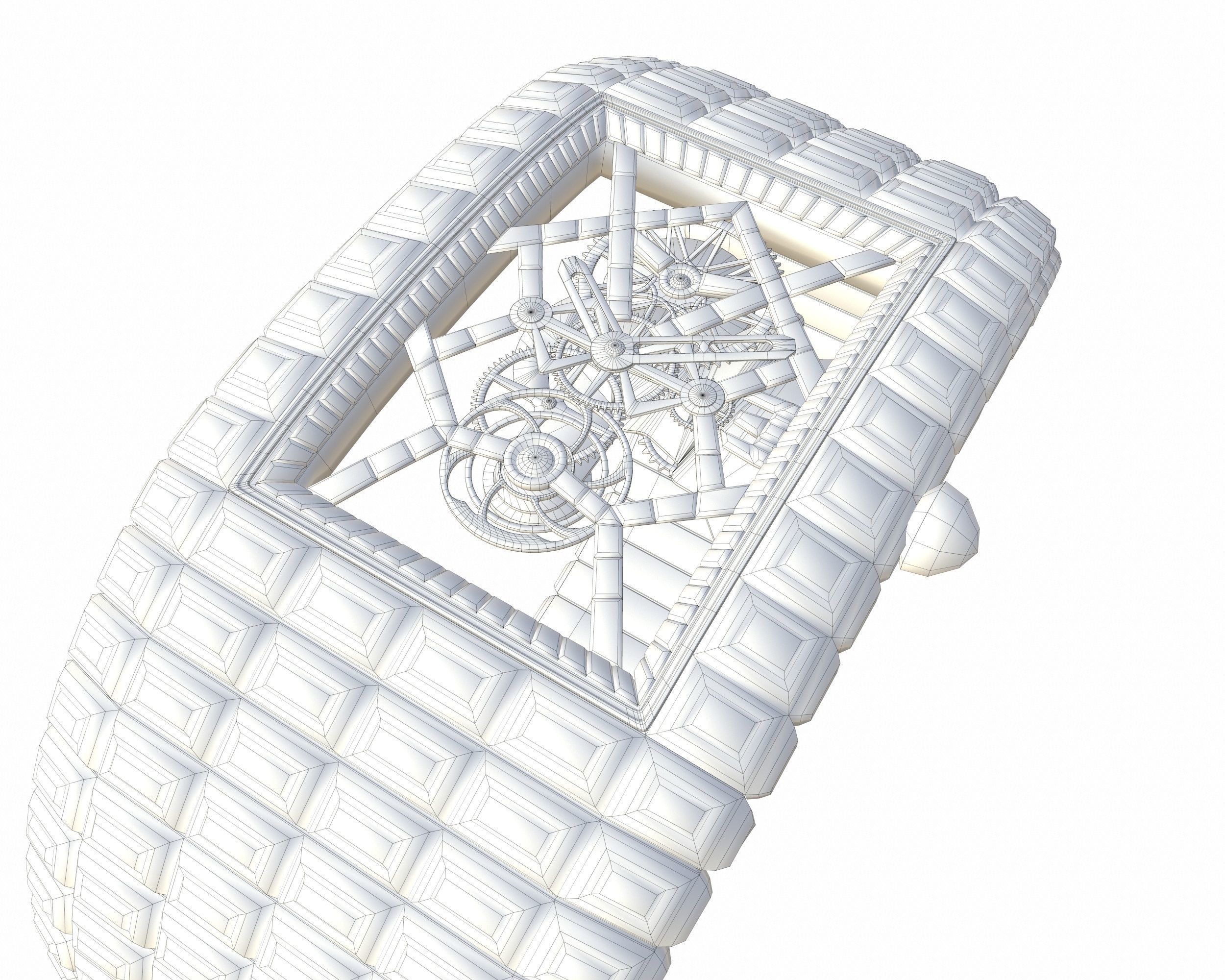 Jacob and Co Billionaire III Emerald Low-poly 3D model_17