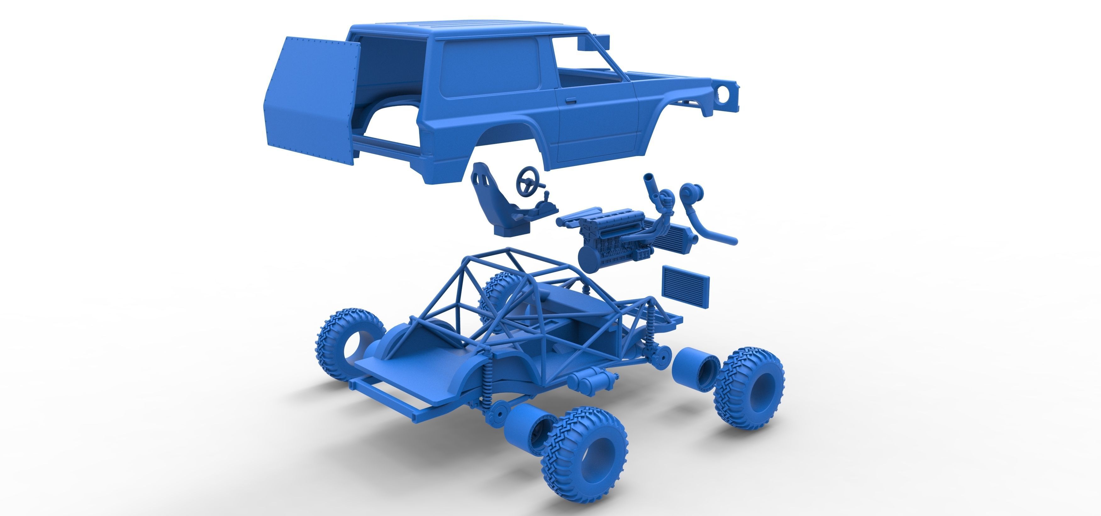 Uphill Sand Racing Dragster Version 2 Scale 1 to 25 3D print model_63