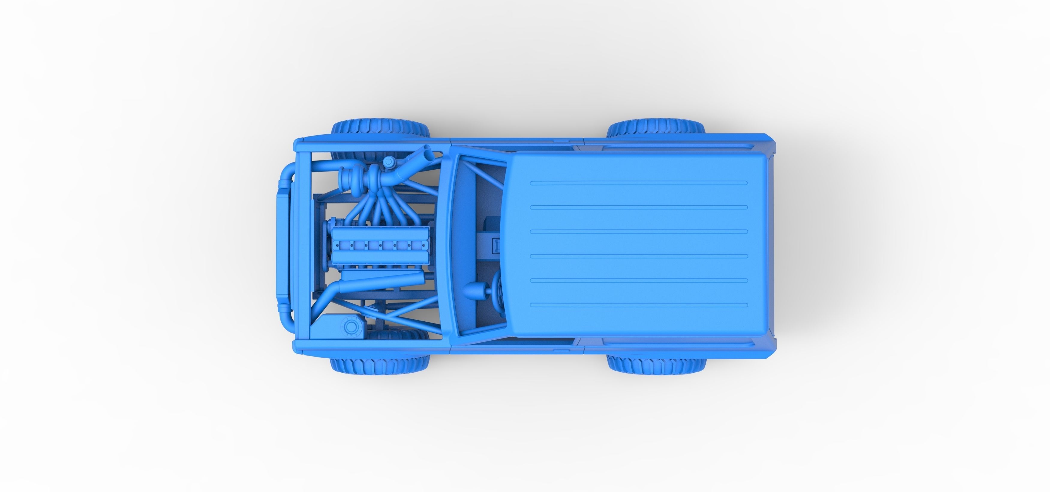 Uphill Sand Racing Dragster Version 2 Scale 1 to 25 3D print model_38