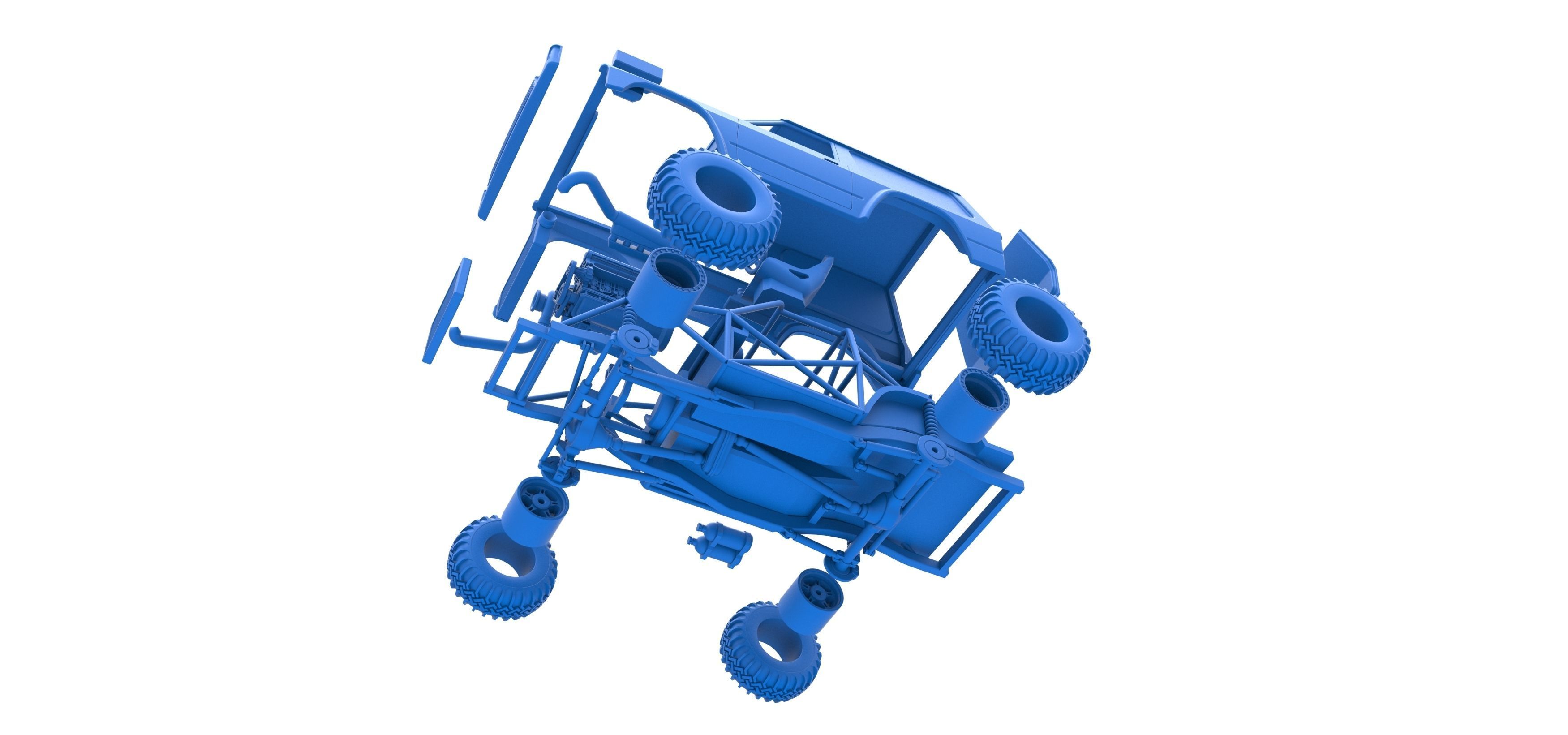 Uphill Sand Racing Dragster Version 2 Scale 1 to 25 3D print model_57