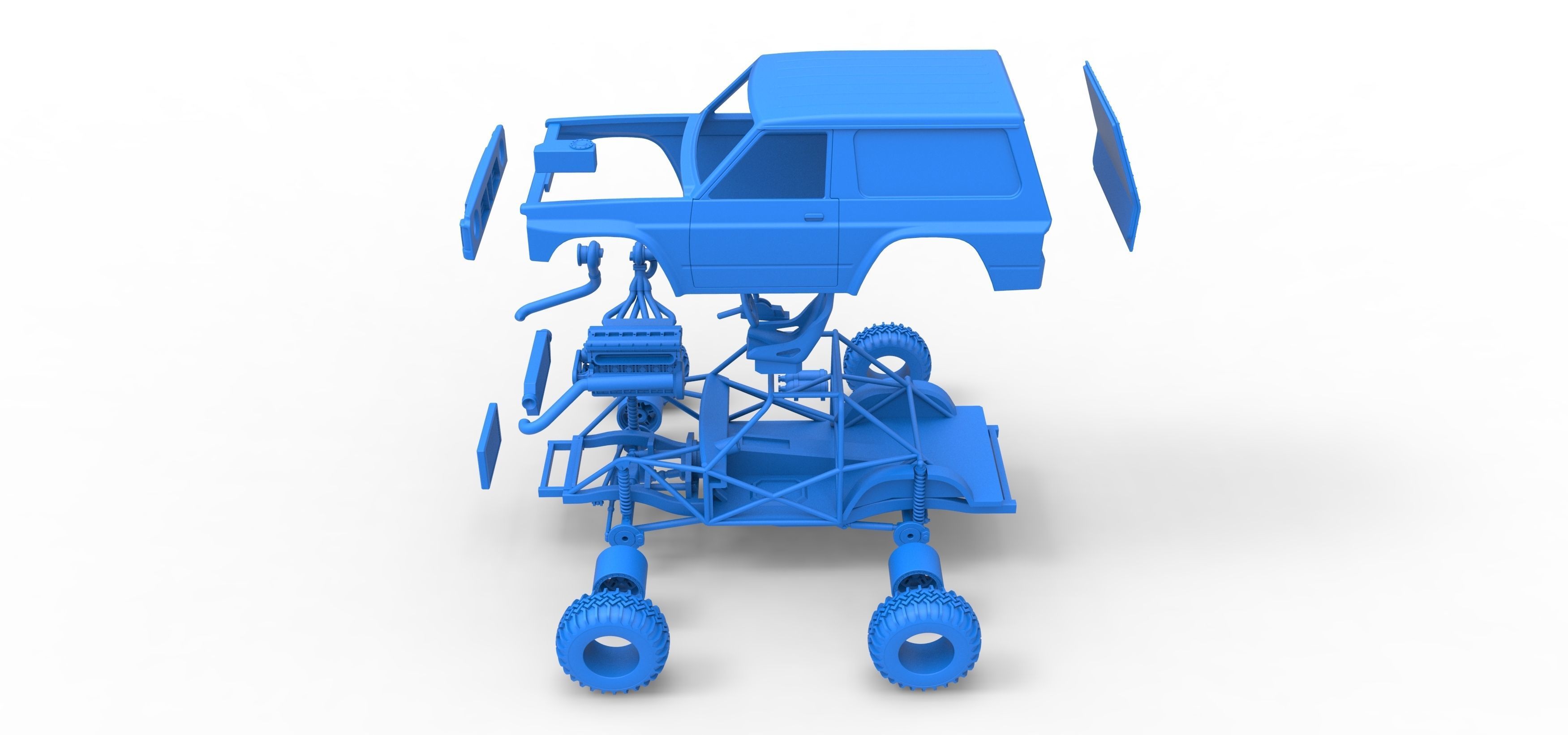 Uphill Sand Racing Dragster Version 2 Scale 1 to 25 3D print model_60