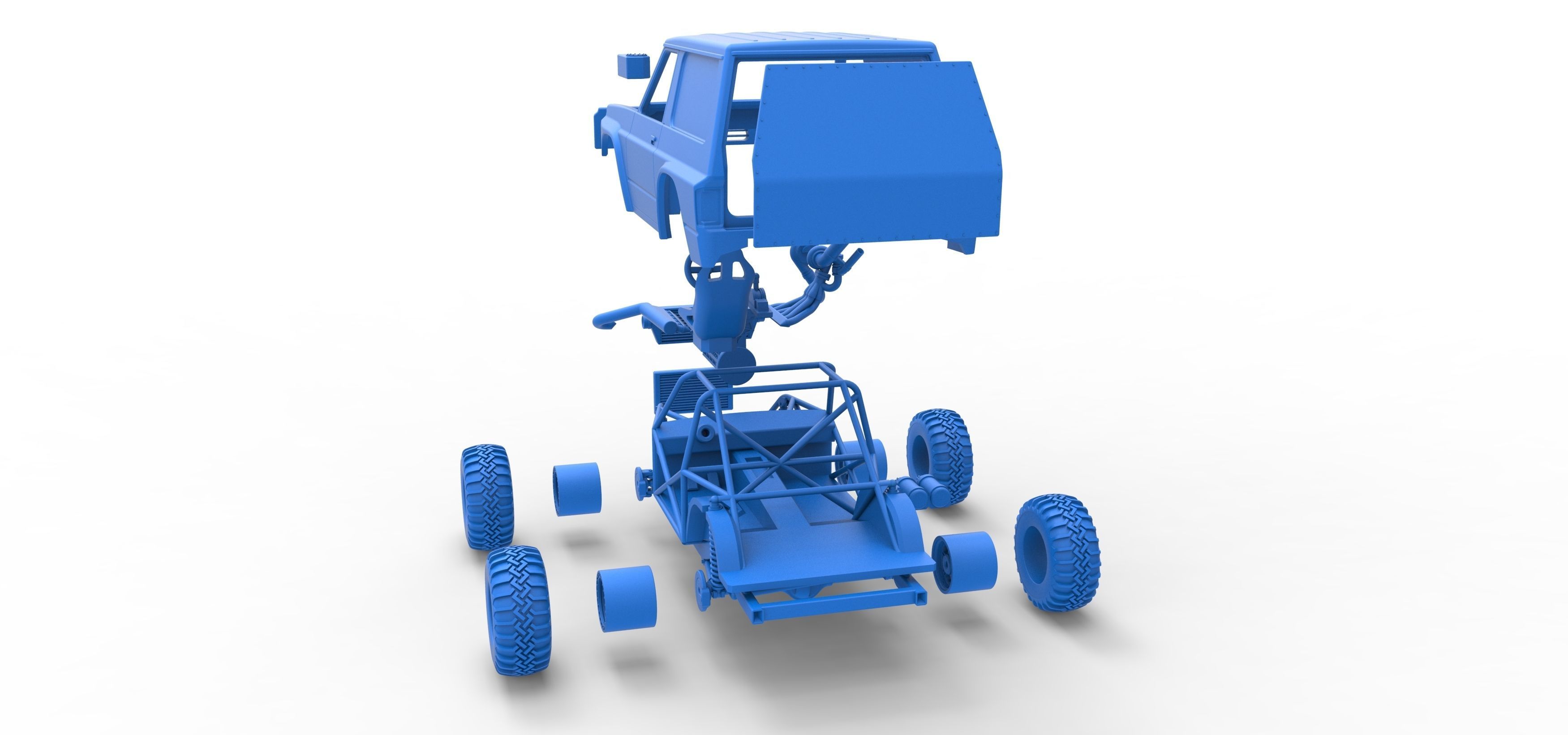 Uphill Sand Racing Dragster Version 2 Scale 1 to 25 3D print model_62