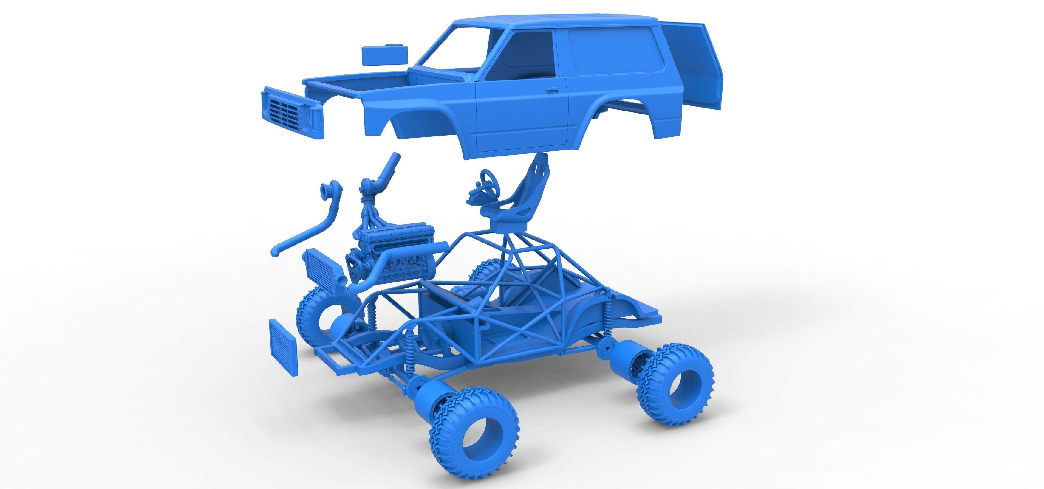 Uphill Sand Racing Dragster Version 2 Scale 1 to 25 3D print model_55