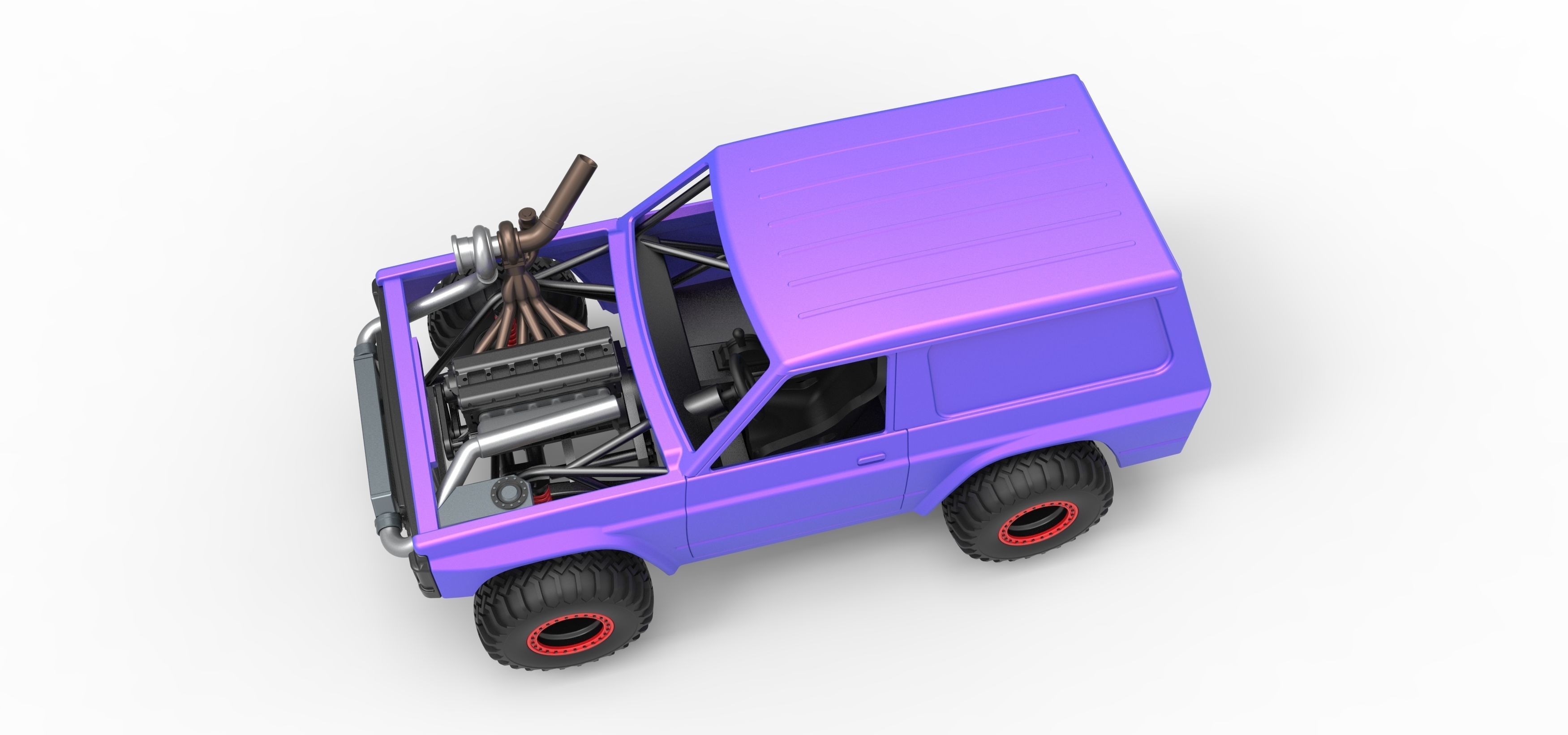 Uphill Sand Racing Dragster Version 2 Scale 1 to 25 3D print model_4