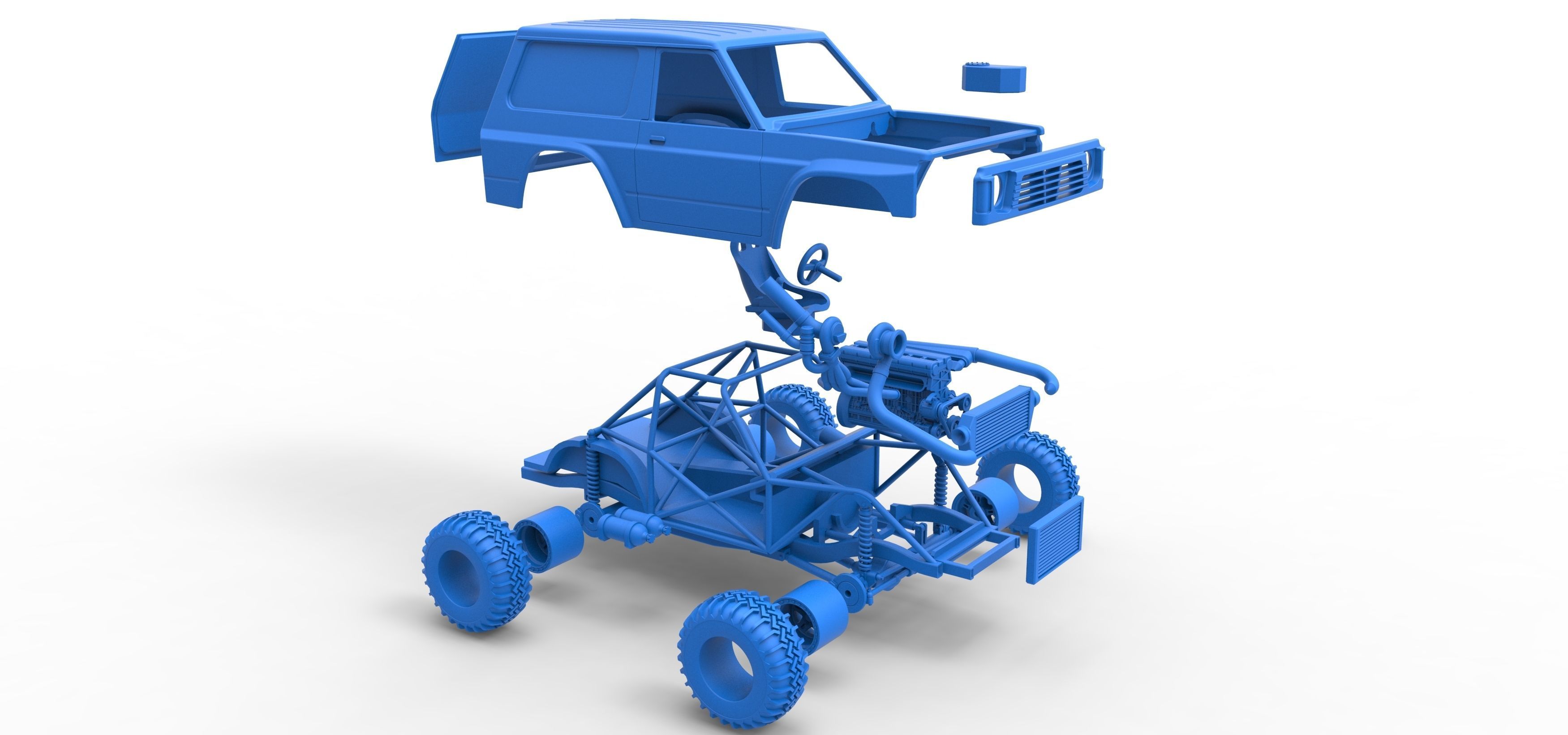 Uphill Sand Racing Dragster Version 2 Scale 1 to 25 3D print model_65