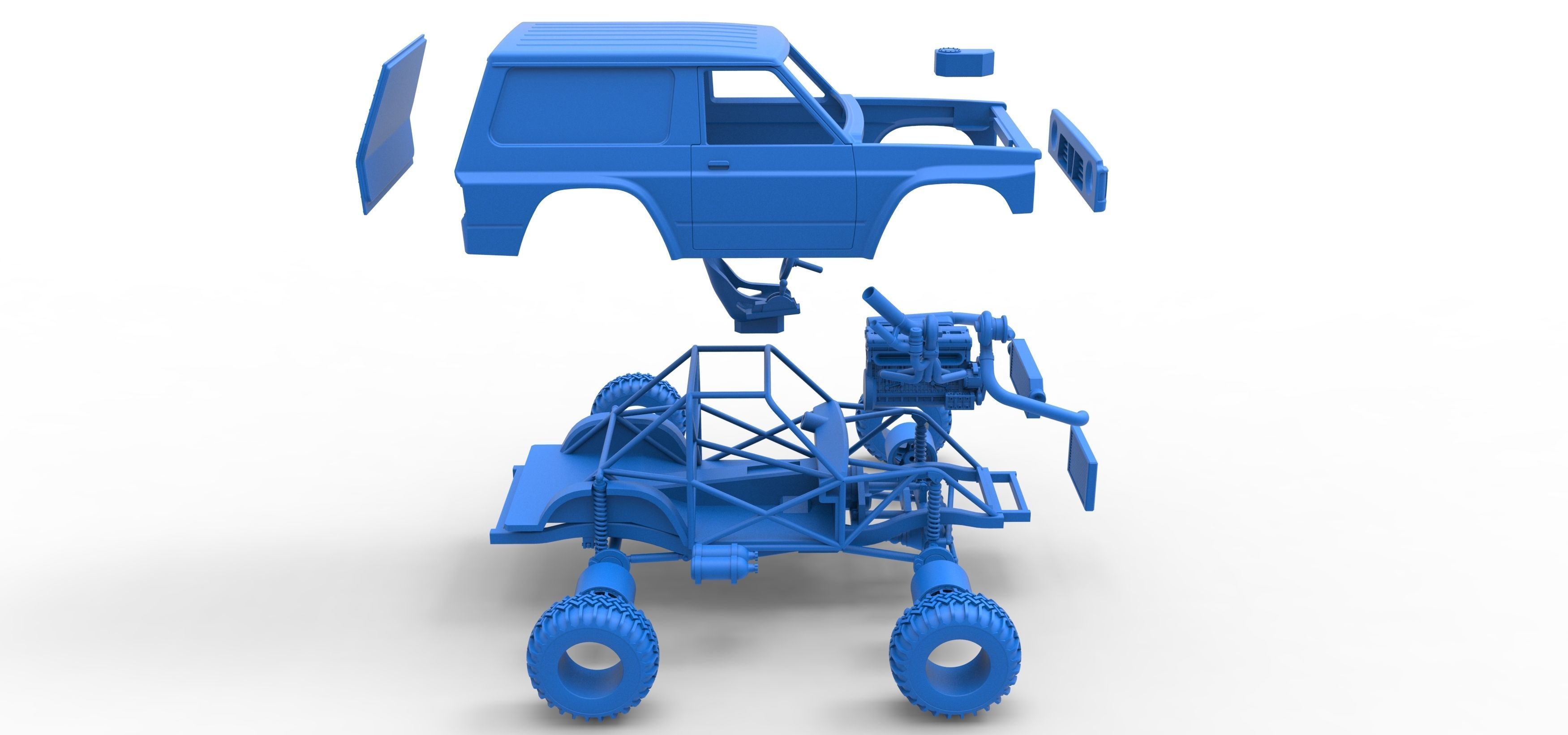 Uphill Sand Racing Dragster Version 2 Scale 1 to 25 3D print model_64