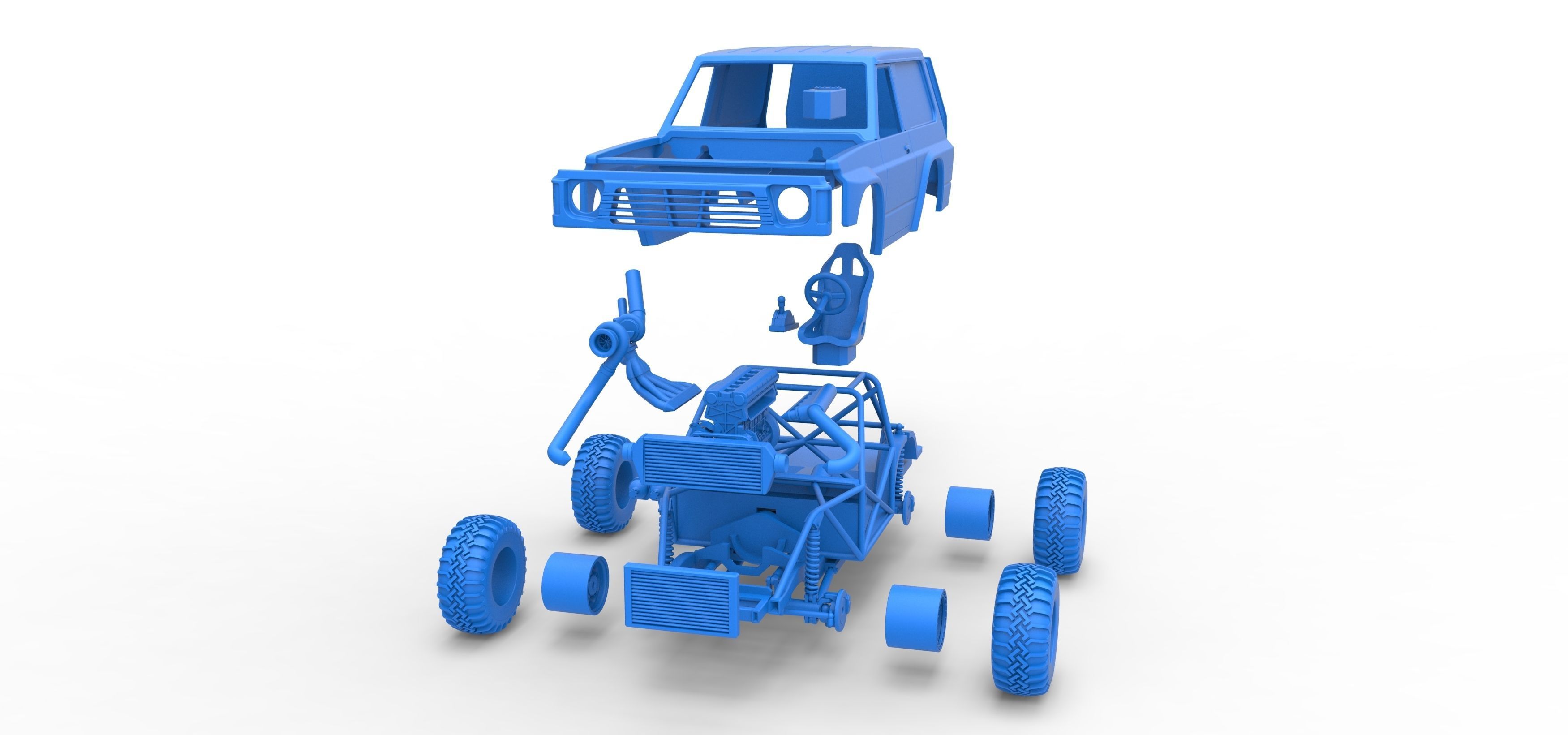 Uphill Sand Racing Dragster Version 2 Scale 1 to 25 3D print model_58