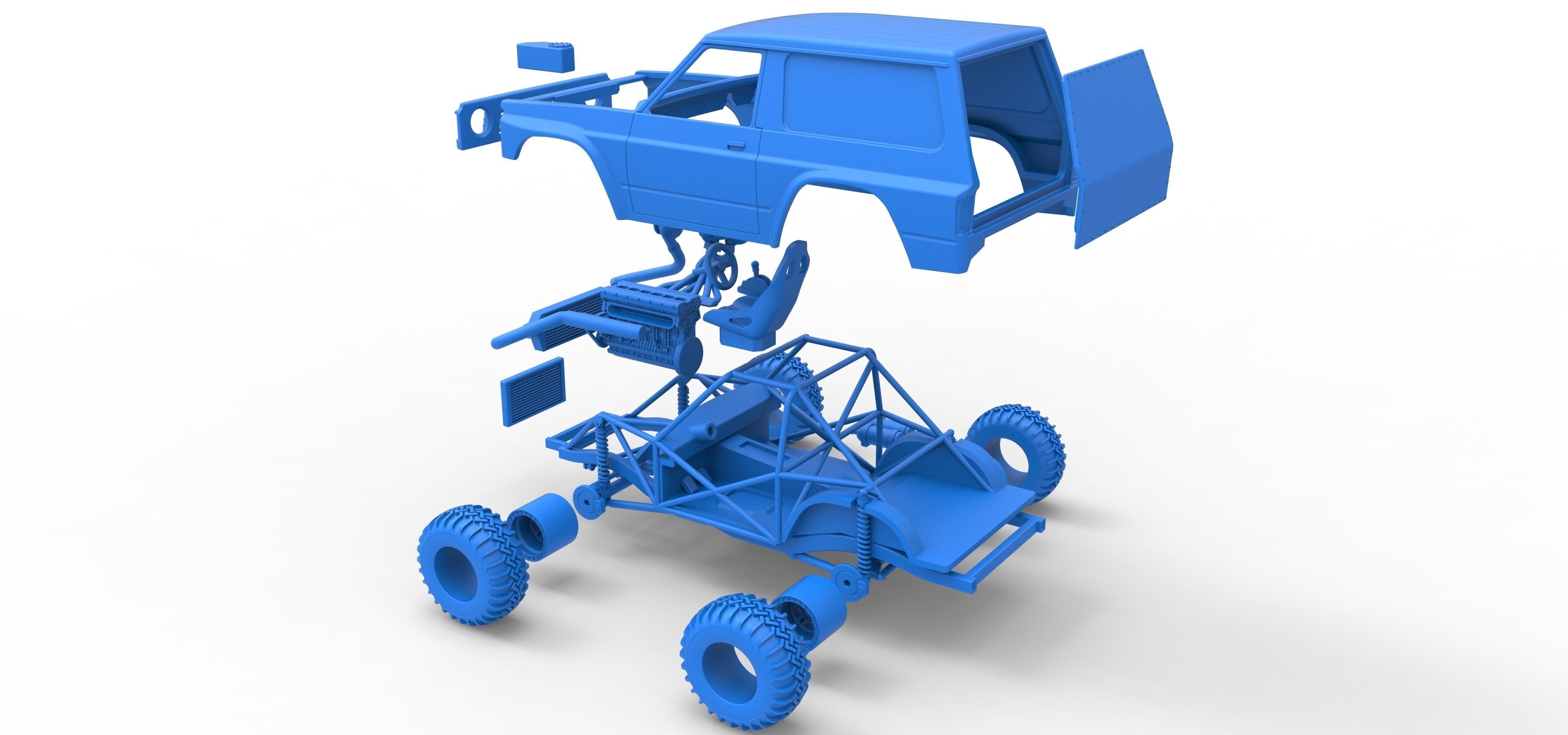 Uphill Sand Racing Dragster Version 2 Scale 1 to 25 3D print model_61