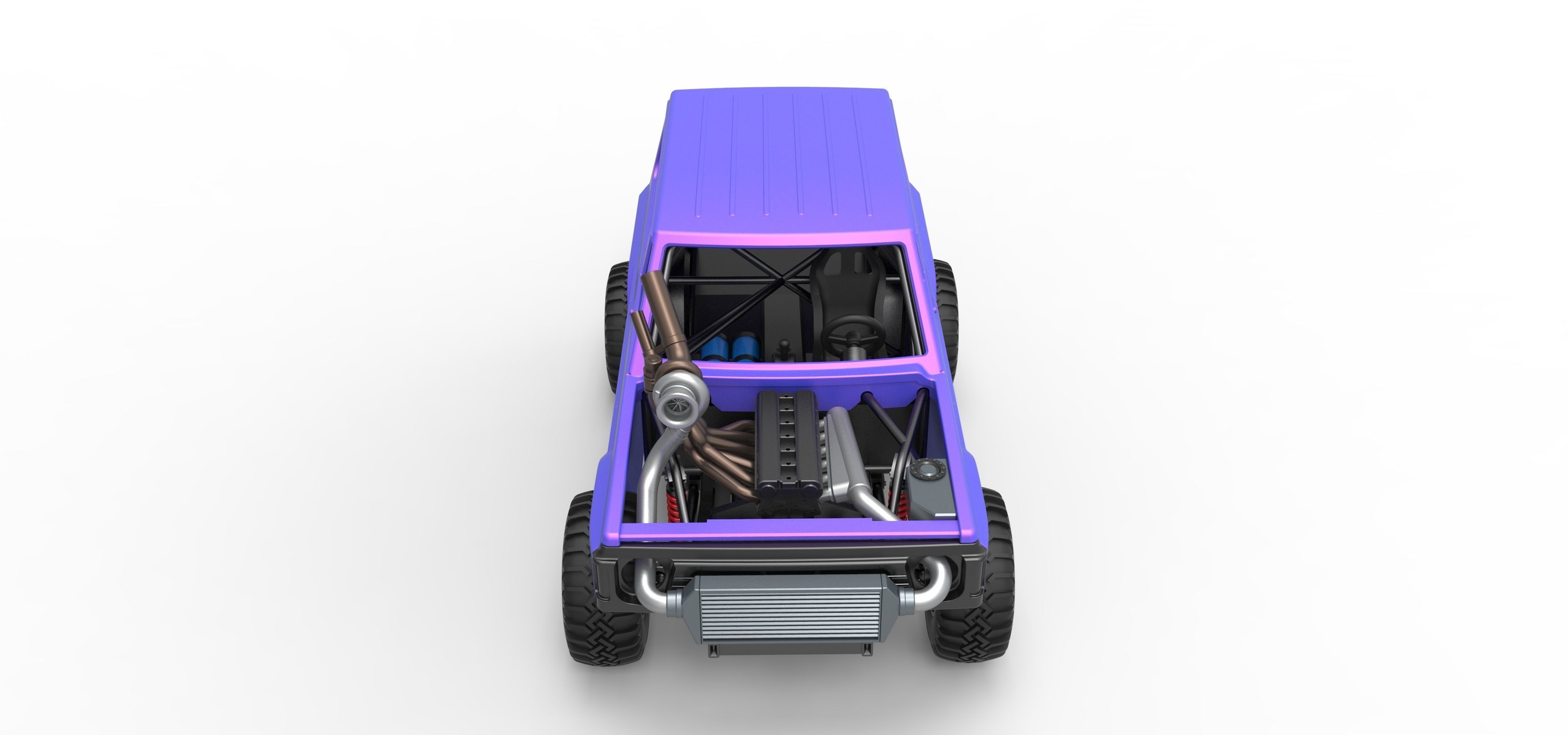 Uphill Sand Racing Dragster Version 2 Scale 1 to 25 3D print model_8