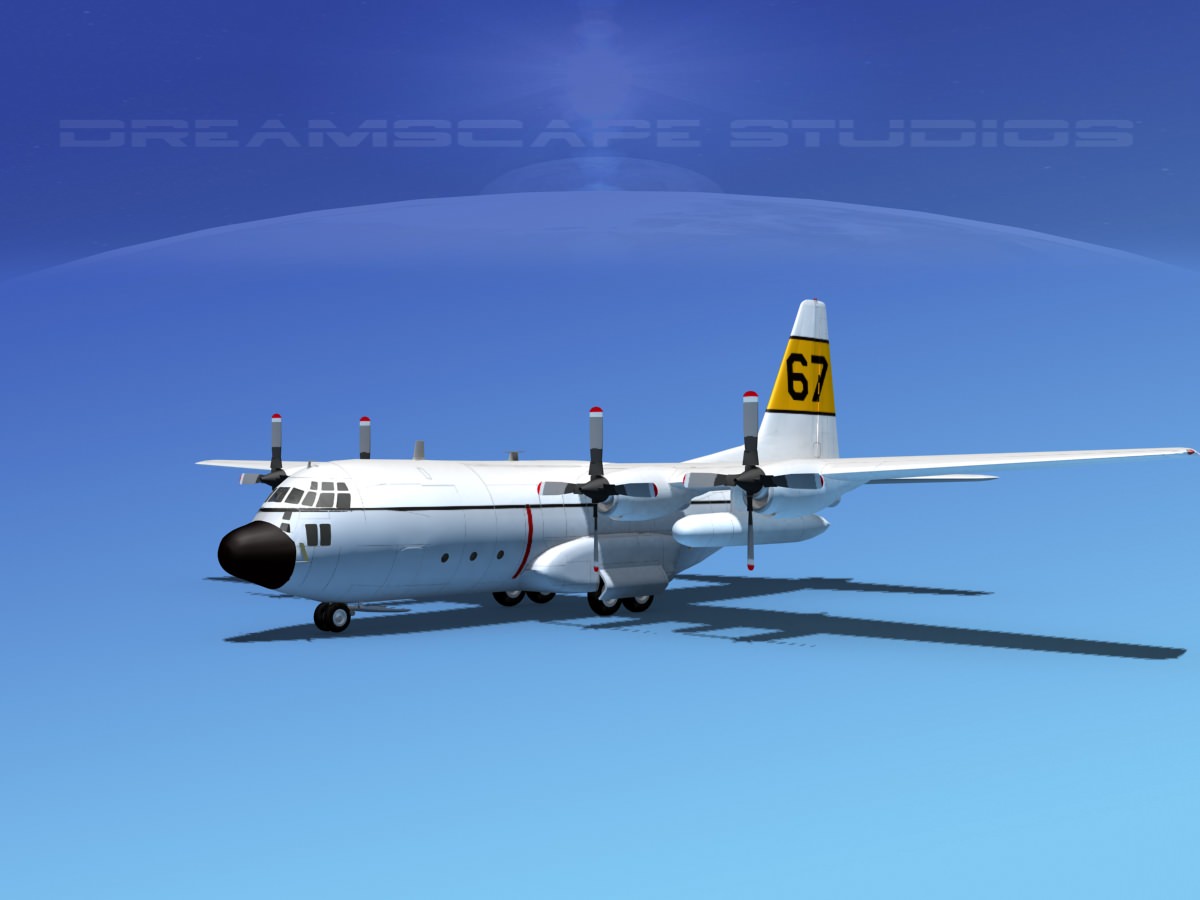 Lockheed C-130 Hercules Tanker Transport 3D model_5