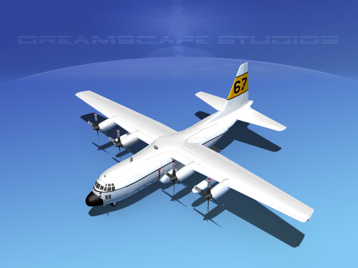 Lockheed C-130 Hercules Tanker Transport 3D model_13