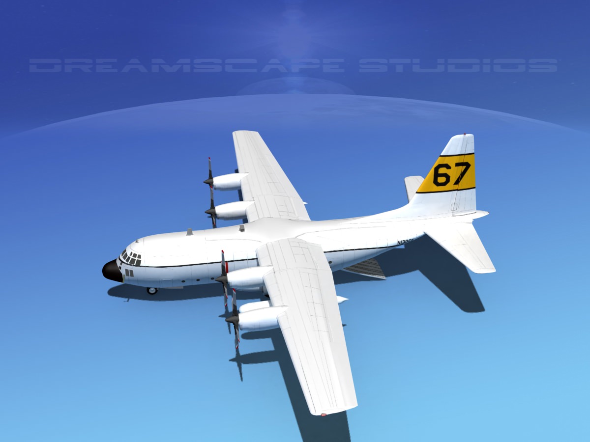 Lockheed C-130 Hercules Tanker Transport 3D model_14