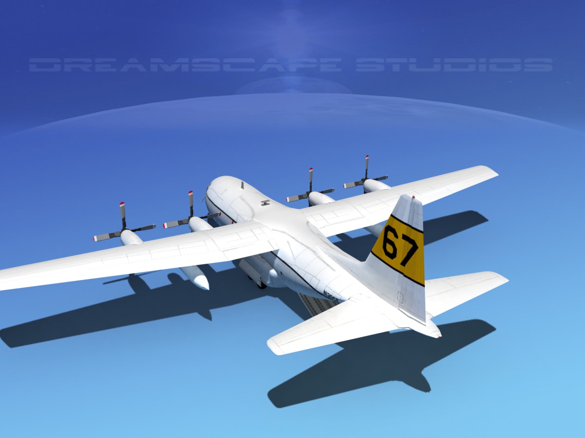 Lockheed C-130 Hercules Tanker Transport 3D model_12
