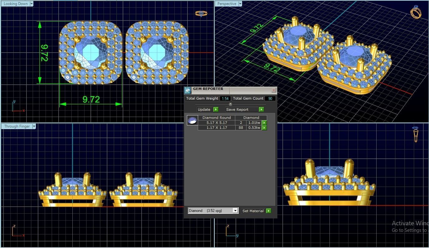 Earring 3D print model_2
