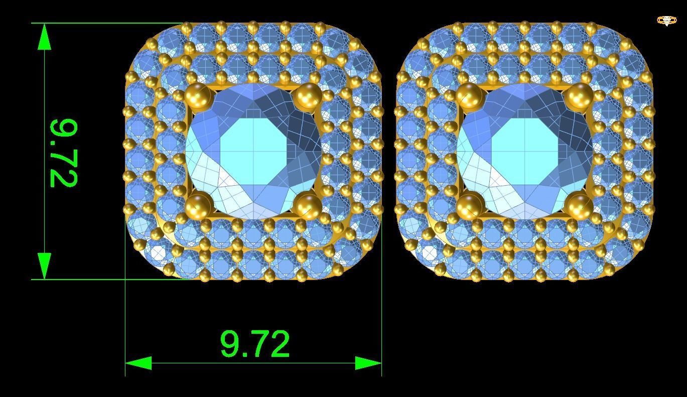 Earring 3D print model_1