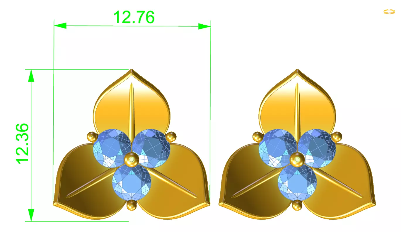 Flower Earring Free 3D print model