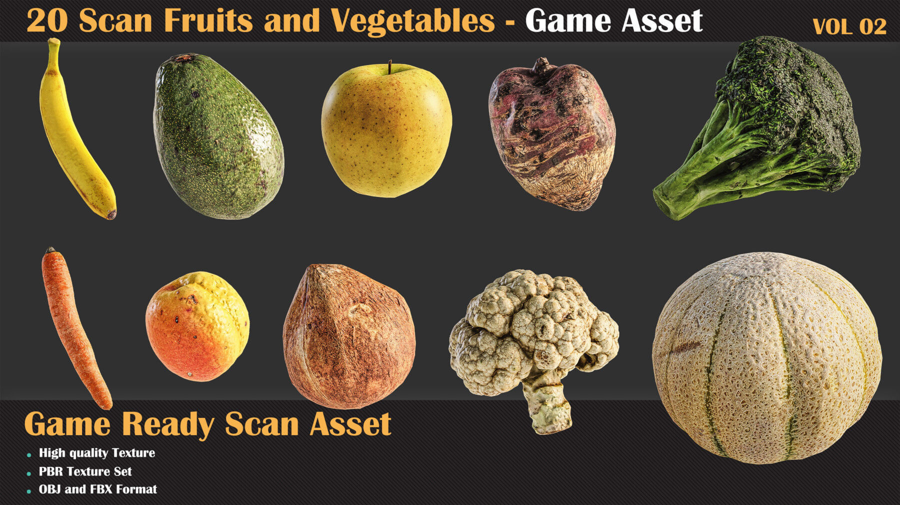 20 Fruit and Vegetation Scan Model VOL02 3D model_3
