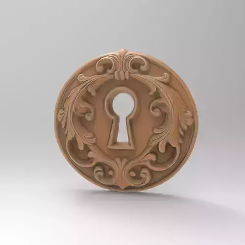 Baroque Round Keyhole 3D print model
