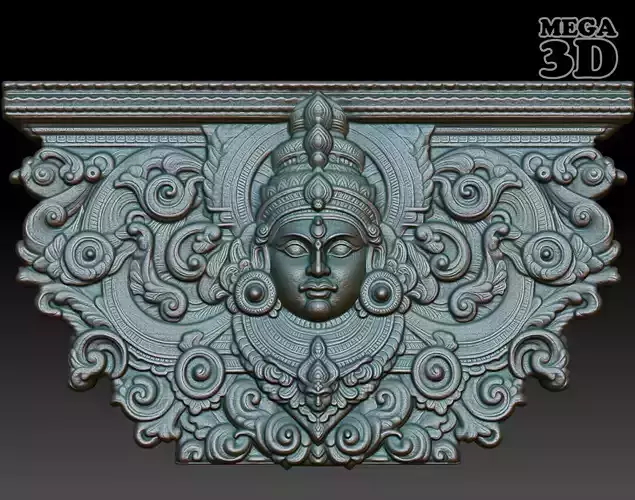Indian Temple Wall basrelief 07 240613 3D print model