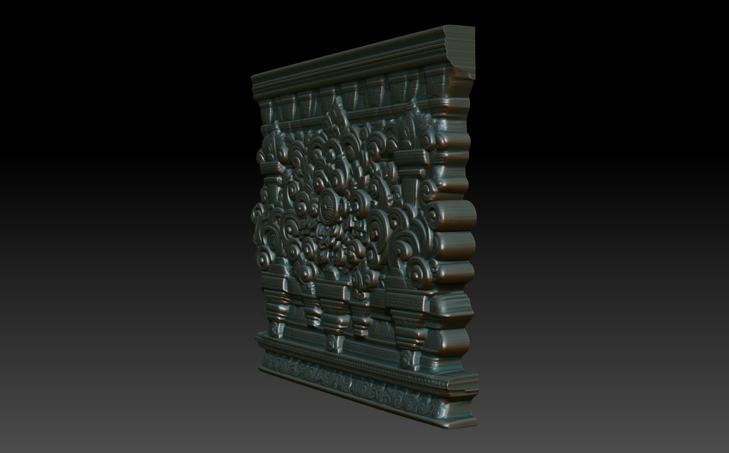 Indian Temple Wall basrelief 04 240613 3D print model_1