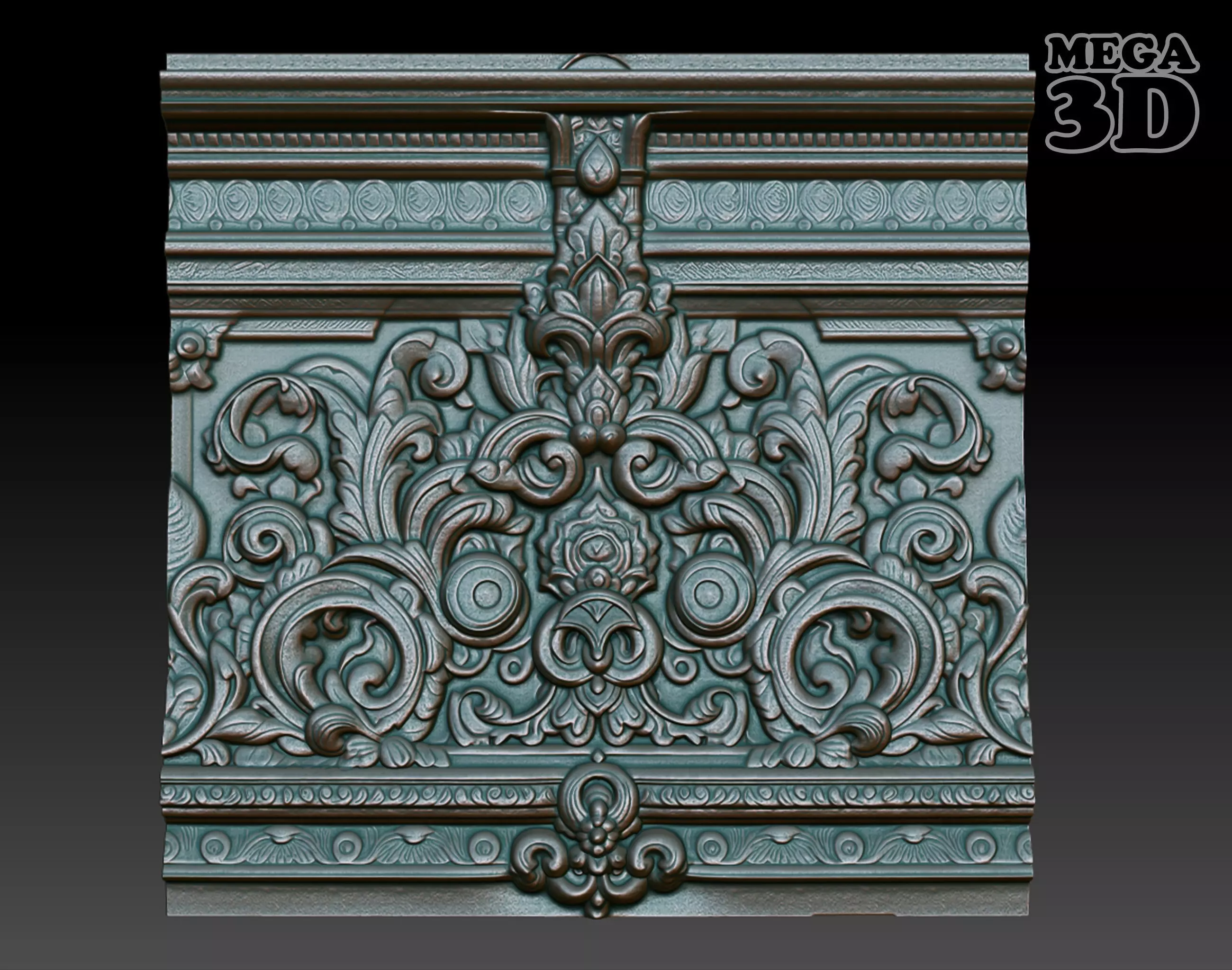 Indian Temple Wall basrelief 03 240613 3D print model_0