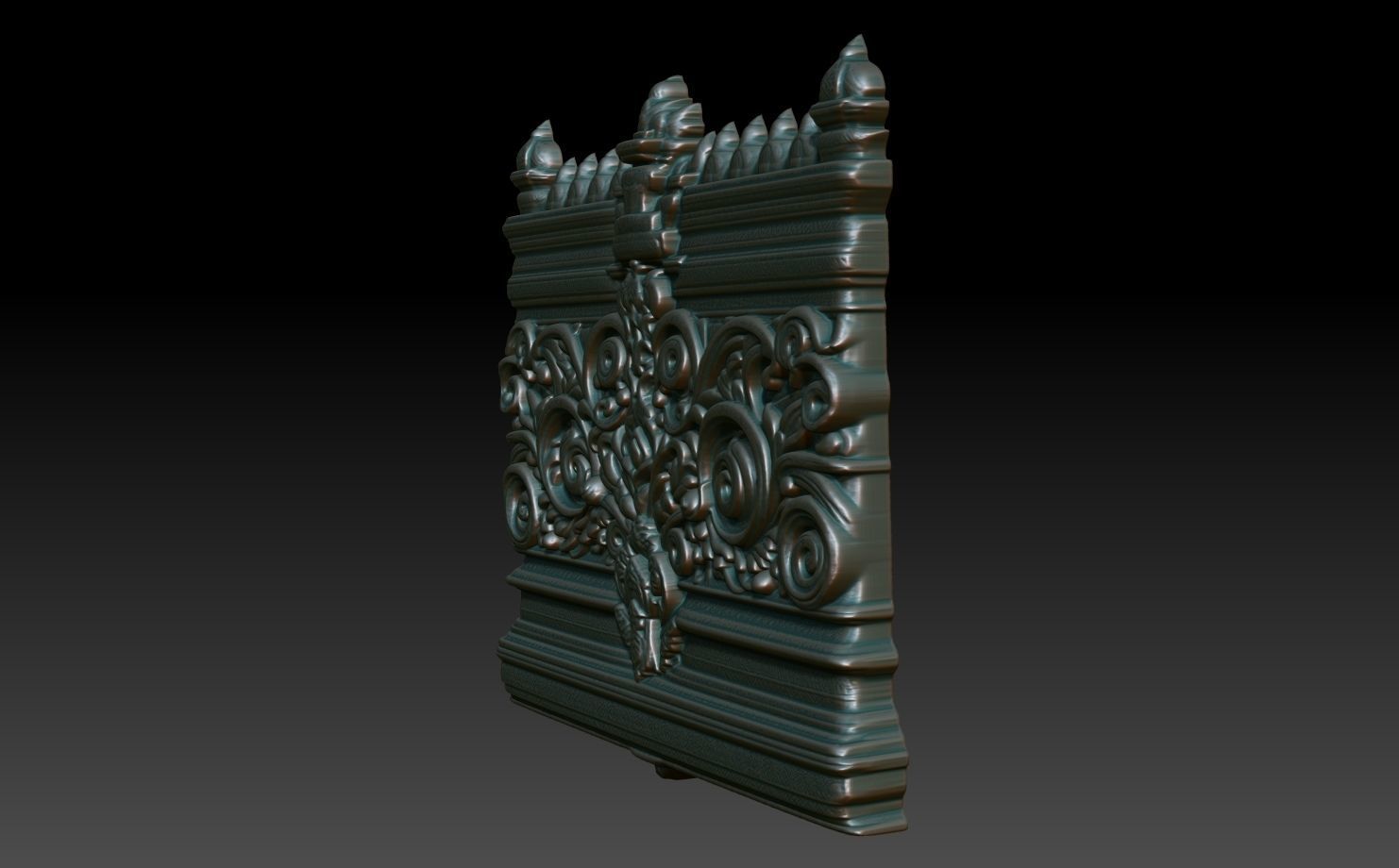 Indian Temple Wall basrelief 02 240613 3D print model_1