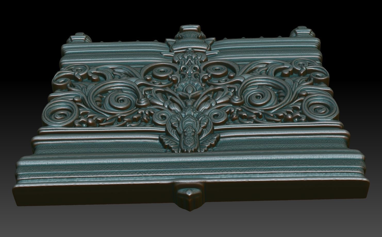 Indian Temple Wall basrelief 02 240613 3D print model_4