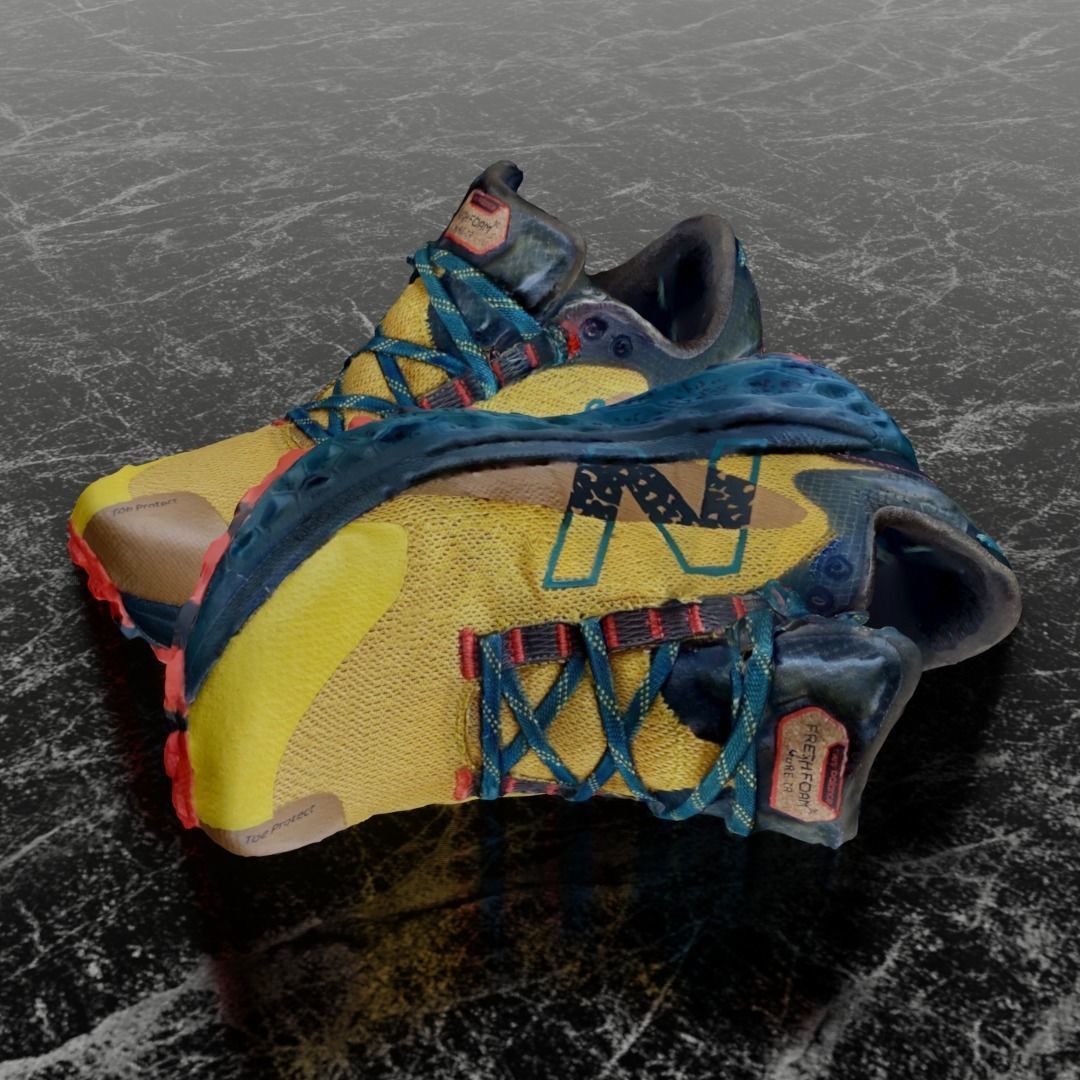 NEW BALANCE X More Trail V2 Harvest Gold 3D SHOES Low-poly 3D model_1